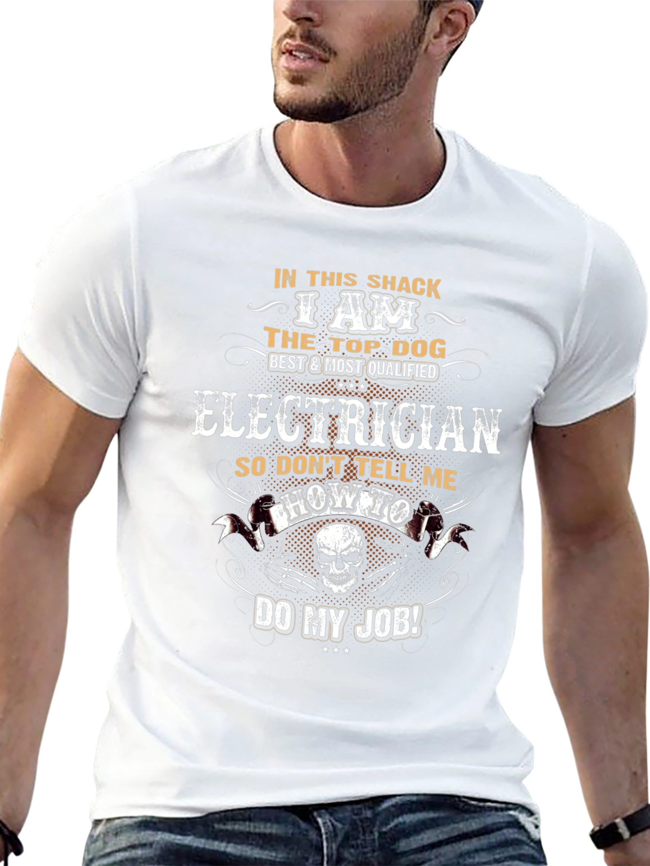 Electrician Top Dog Graphic T-Shirt