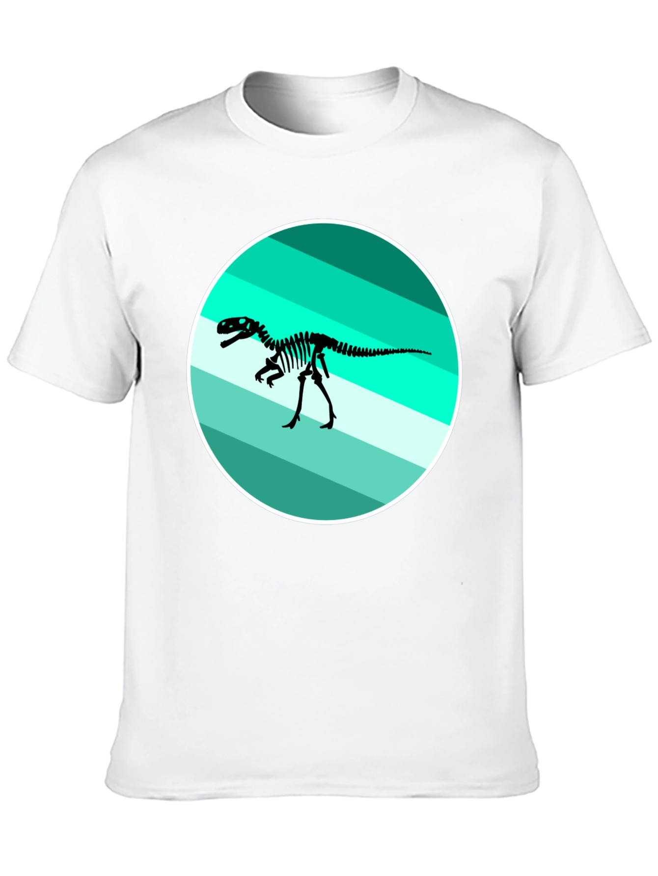 Dino Skeleton Graphic Tee - Retro Style