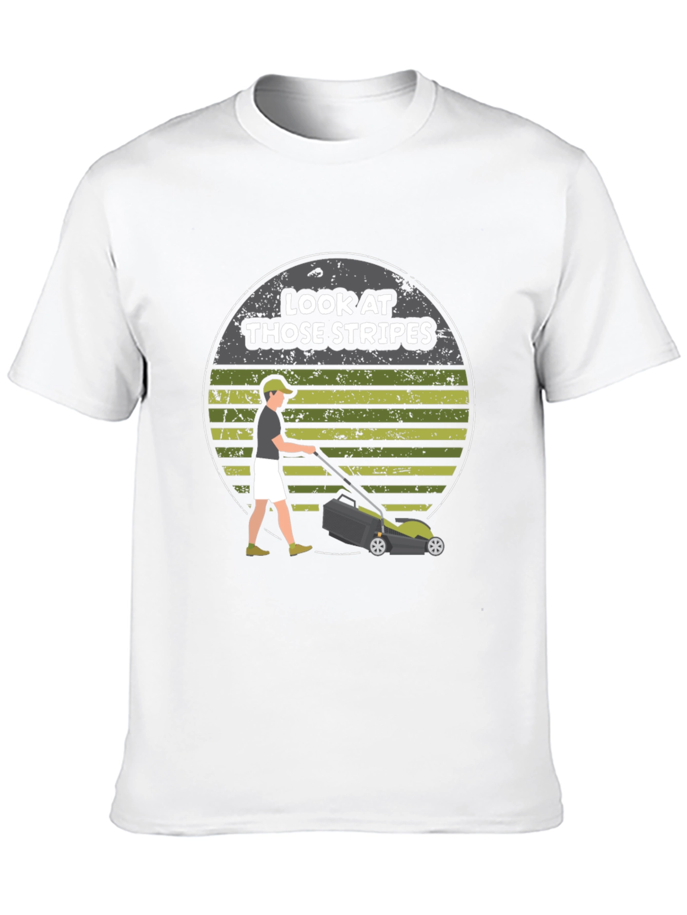 Stripes Lawn Mowing T-Shirt
