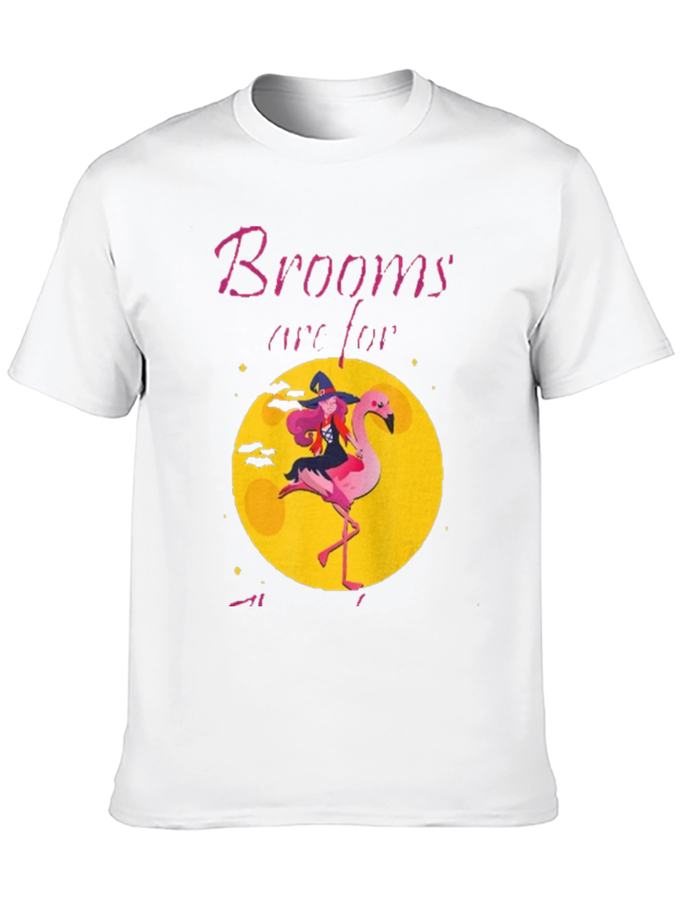 Witch Flamingo Graphic Tee - Halloween Humor