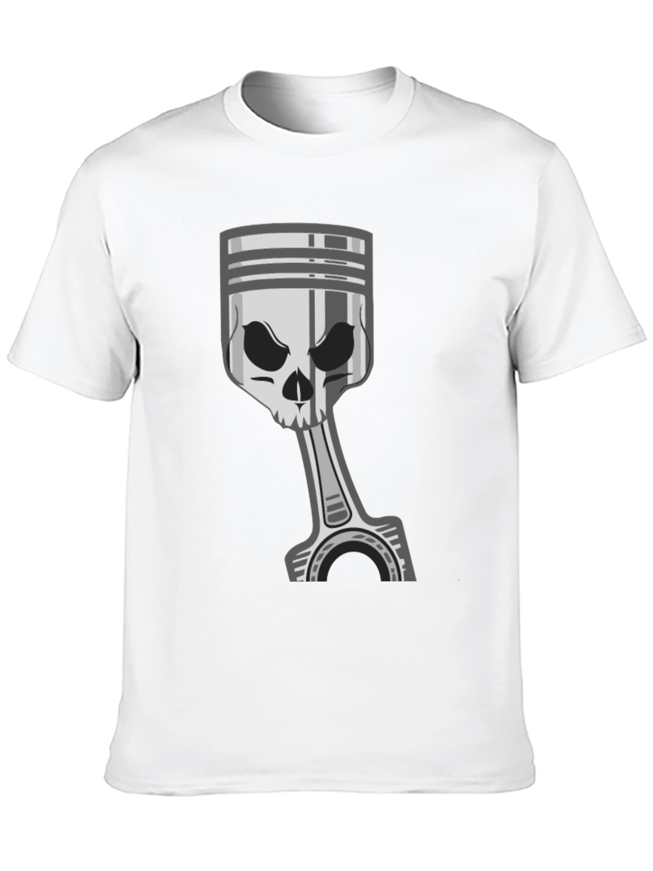 Skull Piston Graphic Tee - Dark Style