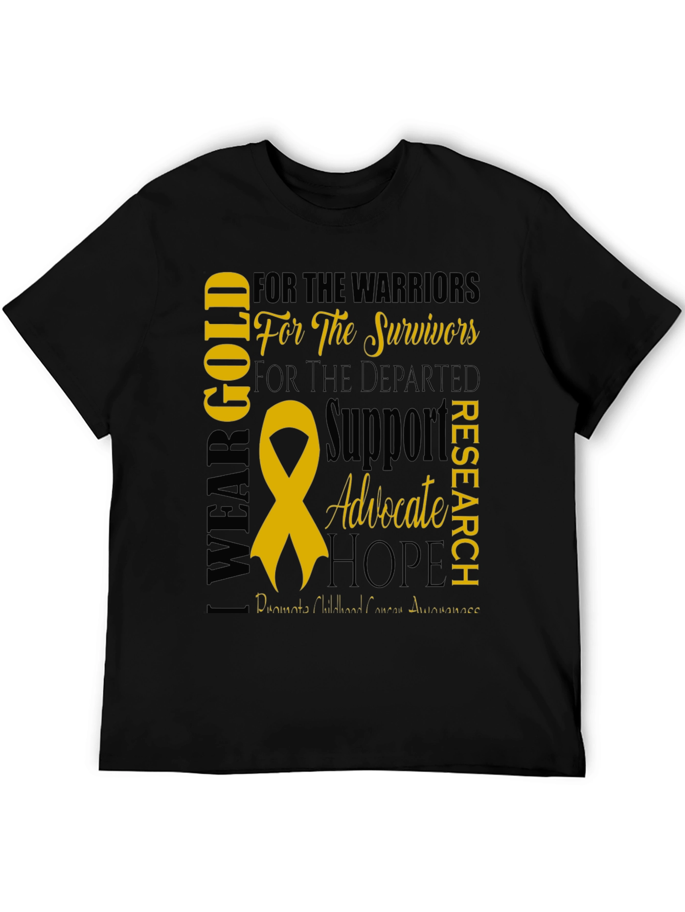 Childhood Cancer Awareness Gold Ribbon T-Shirt