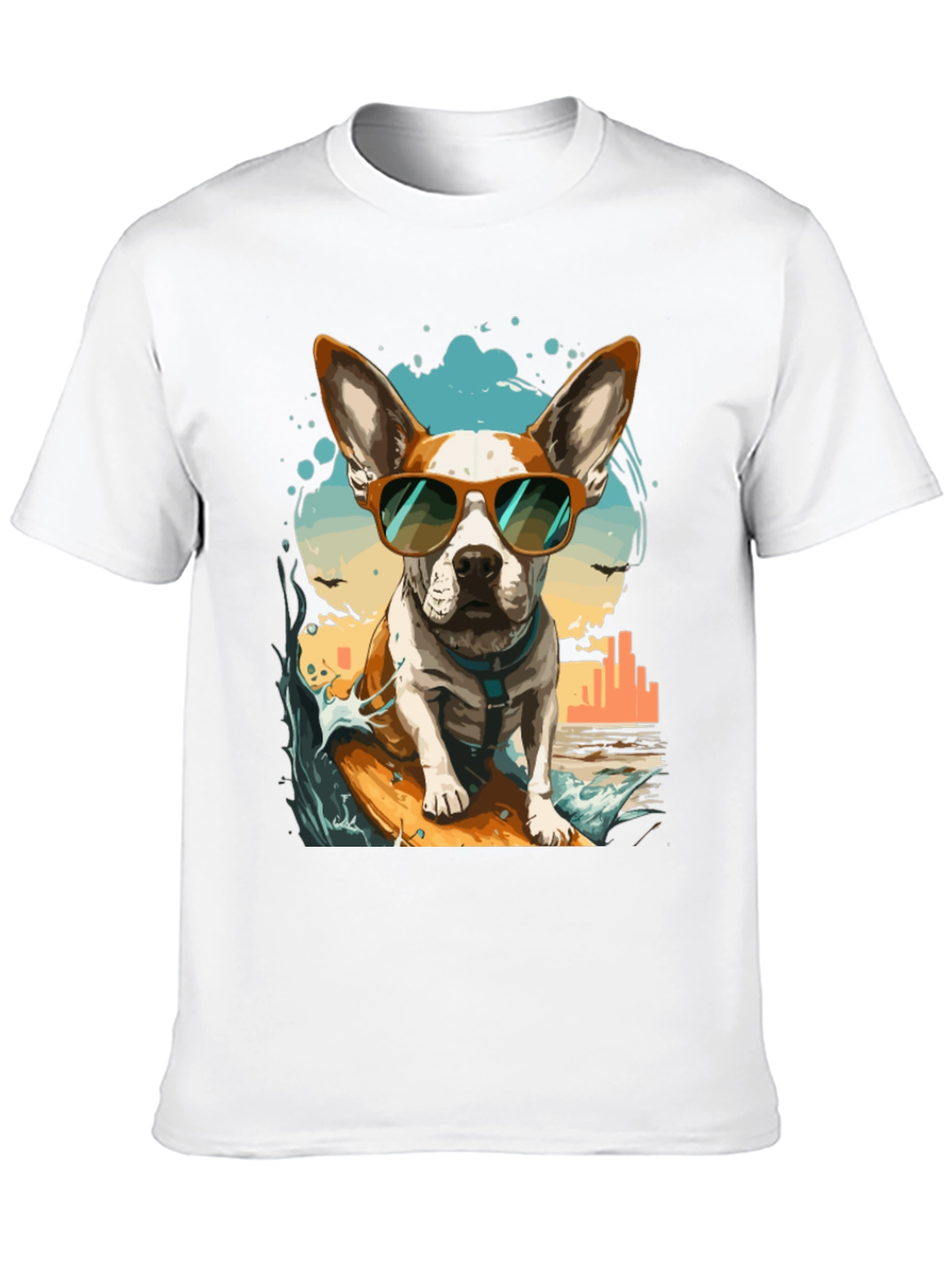 Surfing Dog Graphic Tee