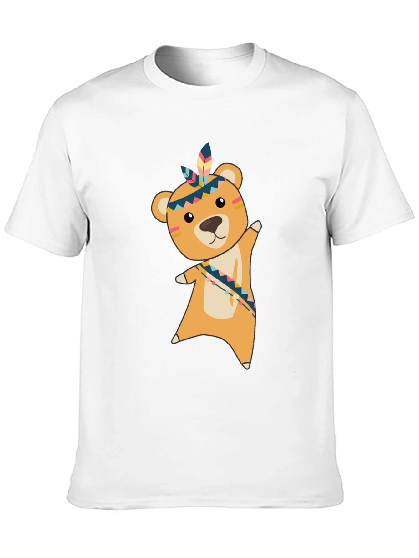 Bear Tee: Native American Inspired Cartoon Graphic