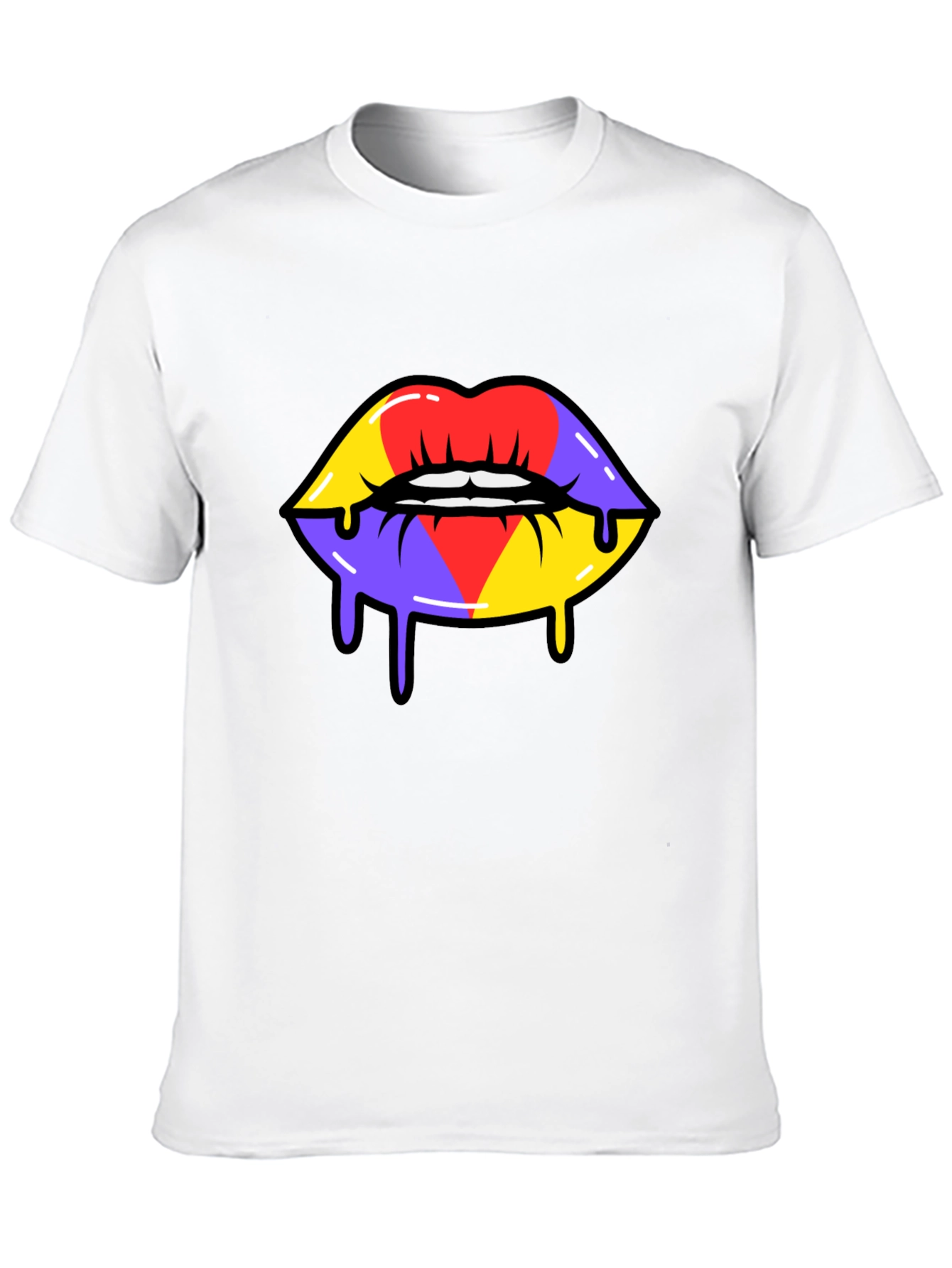 Bold Graphic Lips T-Shirt - Unique Street Style Tee
