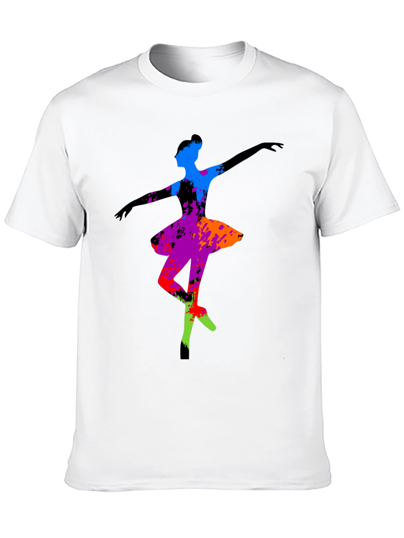 Abstract Ballerina Graphic Tee - Black