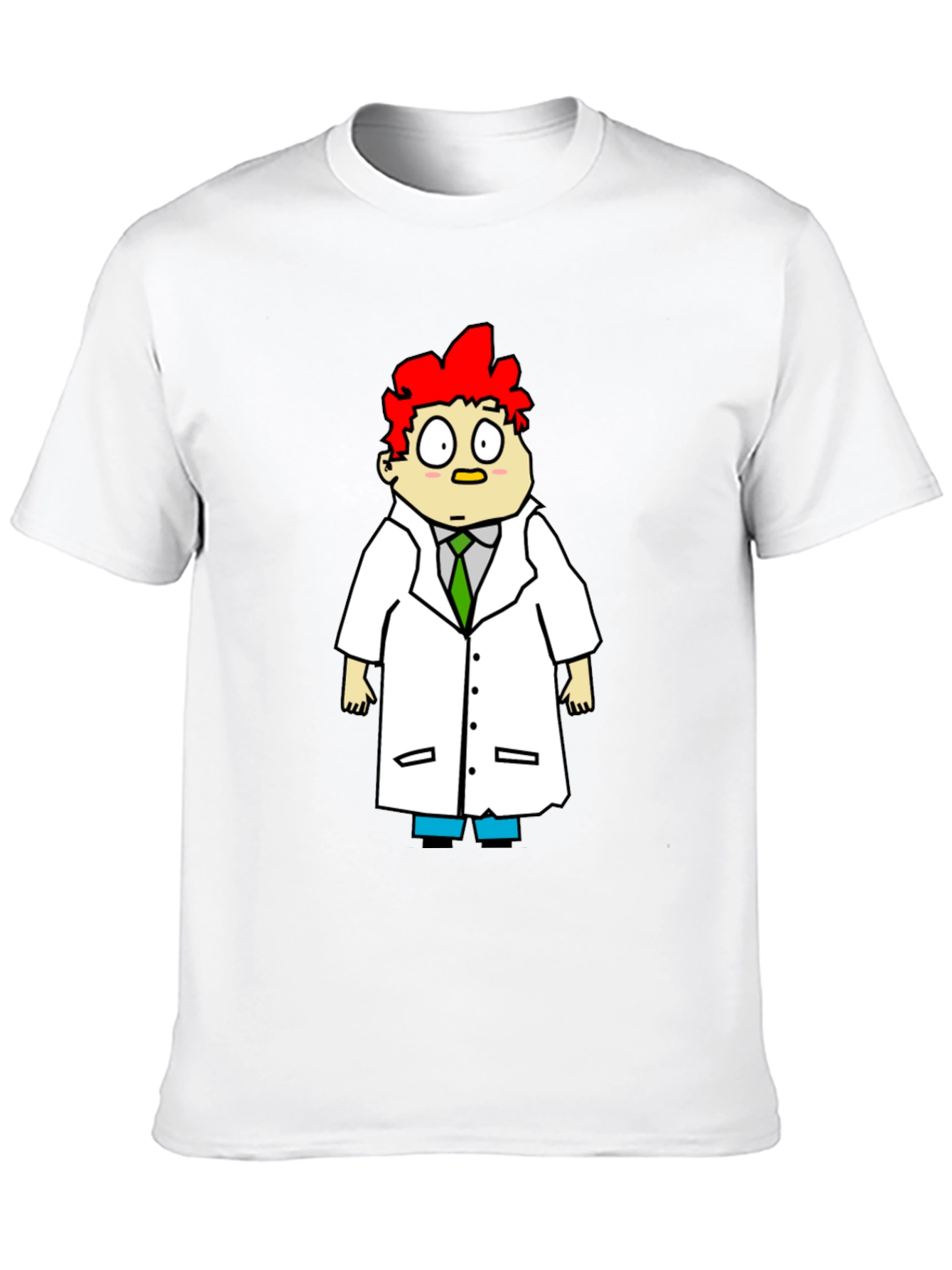Scientist Cartoon Graphic Black T-Shirt
