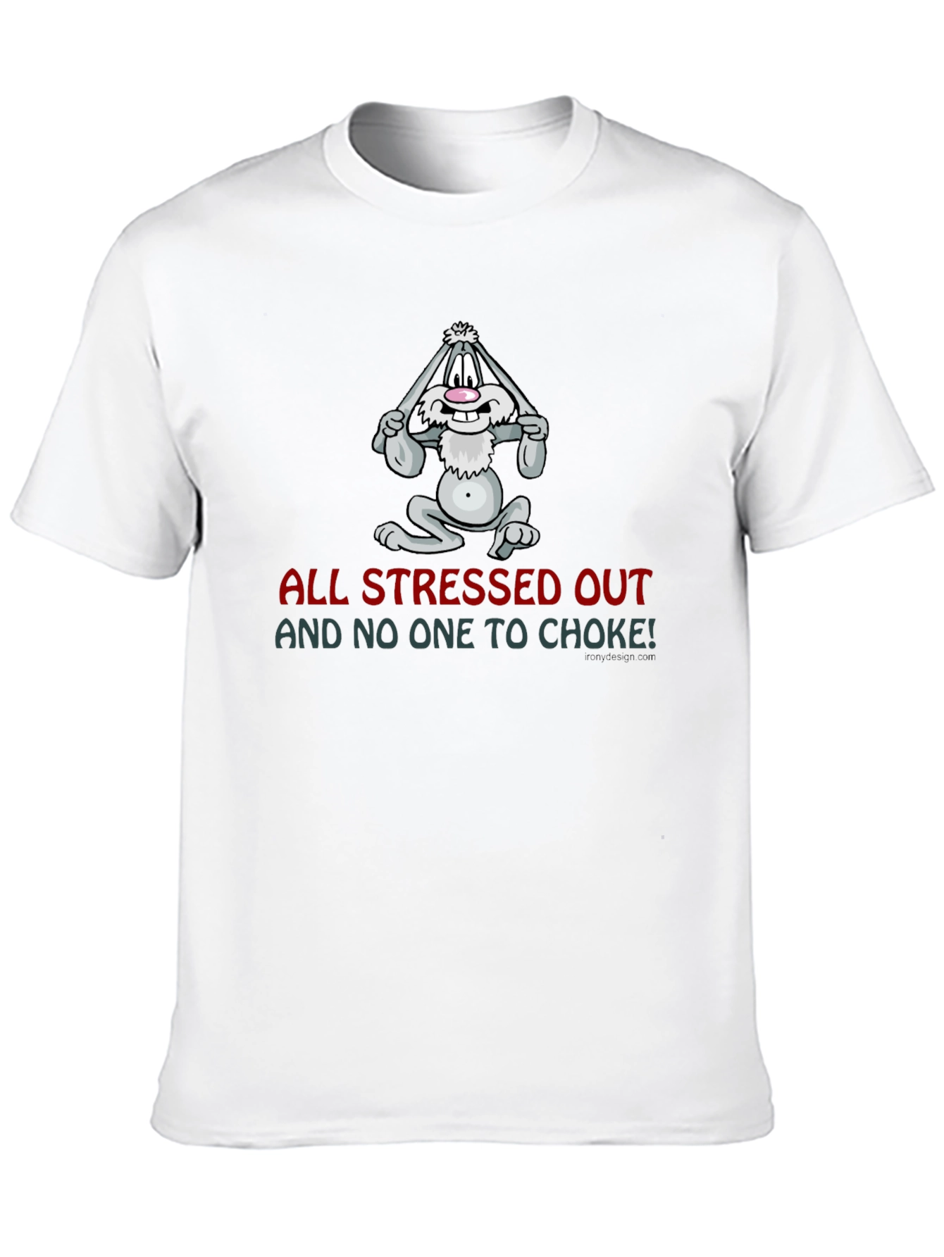 Stressed Out Bunny Graphic Tee - Funny T-Shirt
