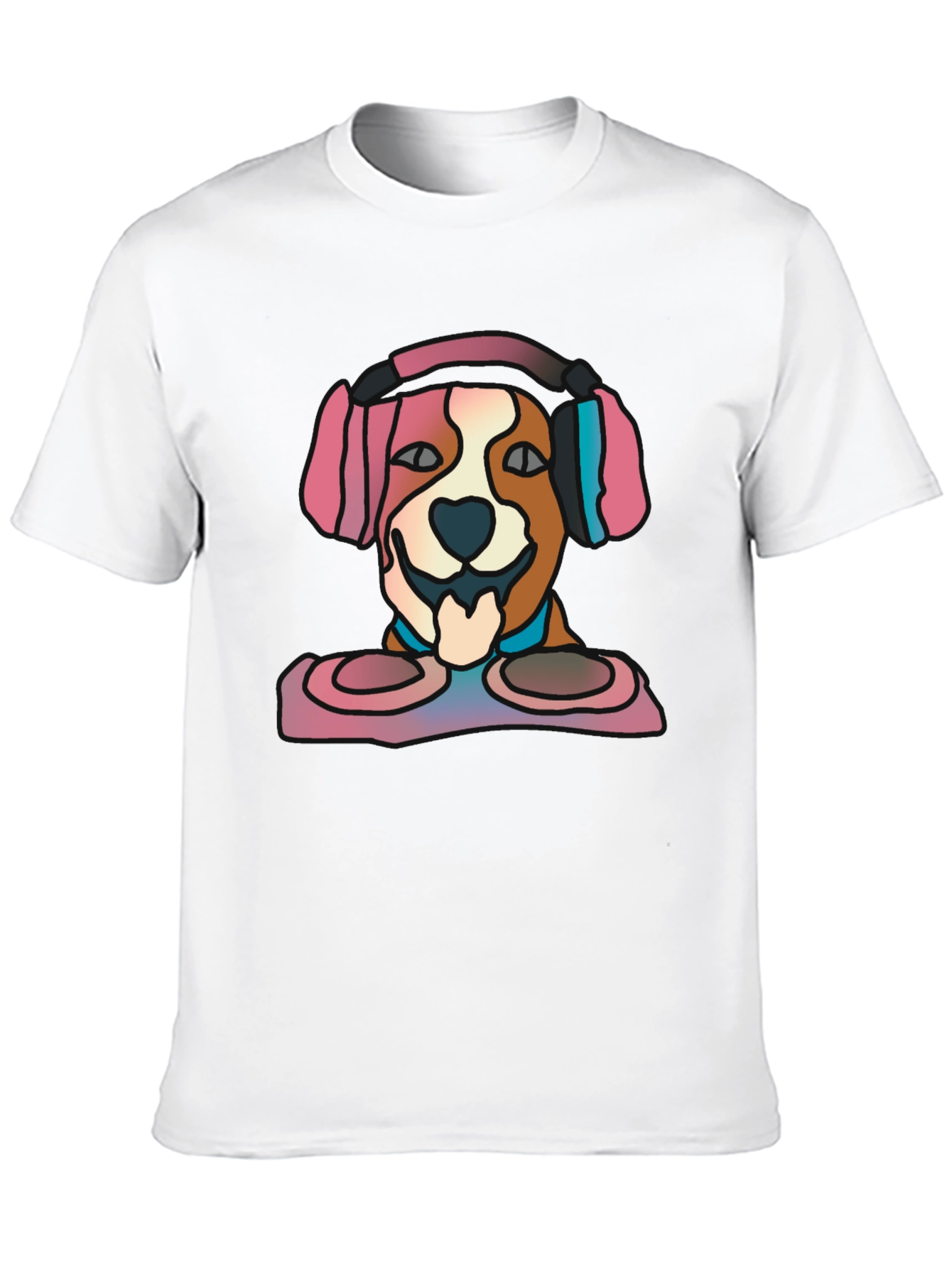 DJ Dog Graphic Tee - Stylish Music Lovers T-Shirt
