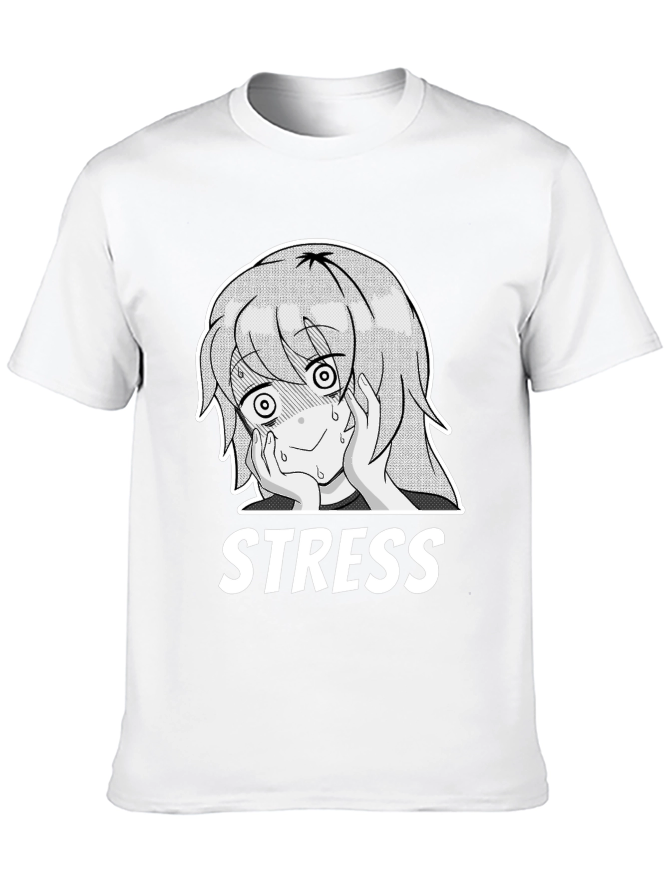 Stress Anime Graphic Tee - Comfort Fit T-Shirt