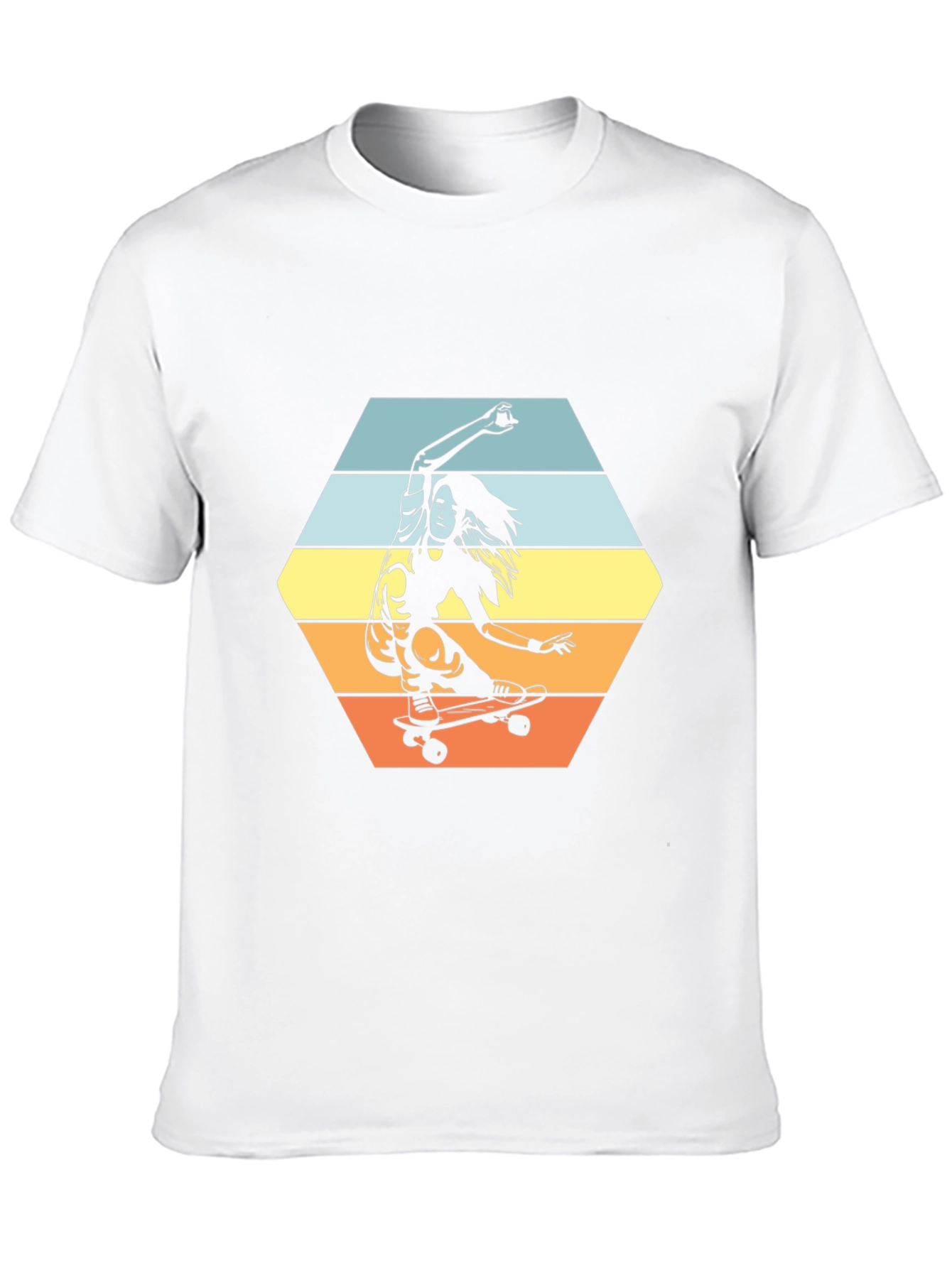 Skater Girl Tee - Retro Style Graphic T-Shirt
