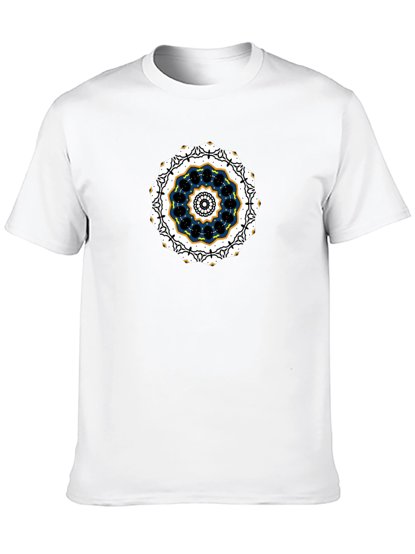Black Tee with Mandala Graphic