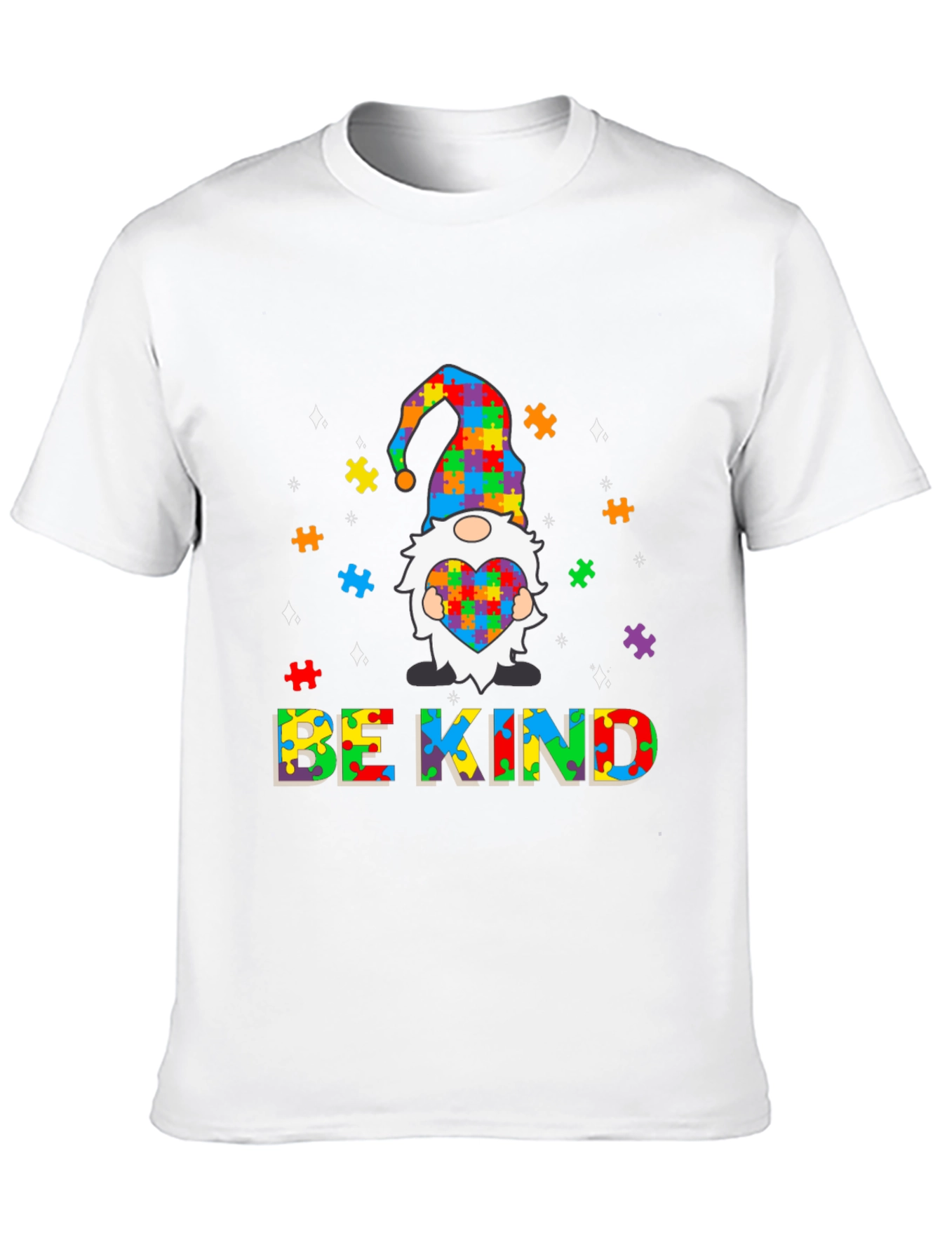 Autism Awareness Gnome T-Shirt - Be Kind