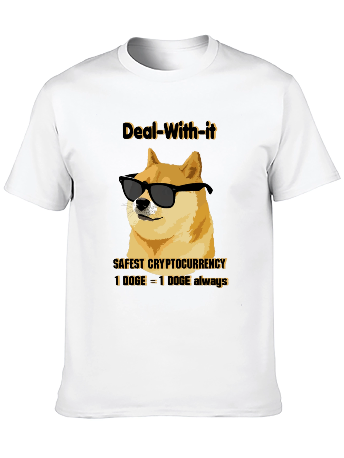 Deal With It Doge T-Shirt - Crypto Humor