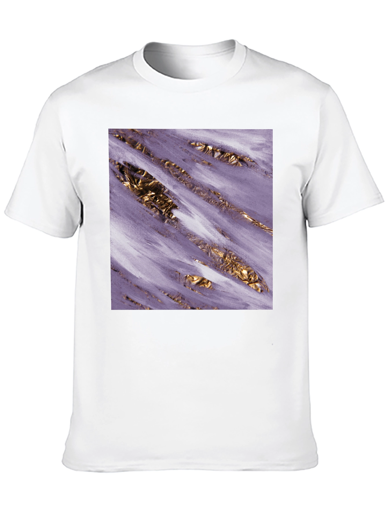 Abstract Gold & Purple Graphic Tee