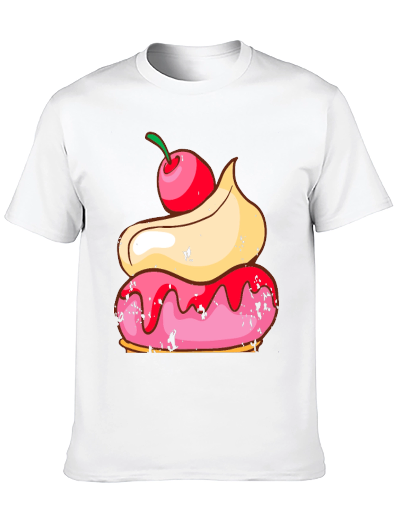 Sweet Treat Tee: Cherry Topped Donut Graphic T-Shirt