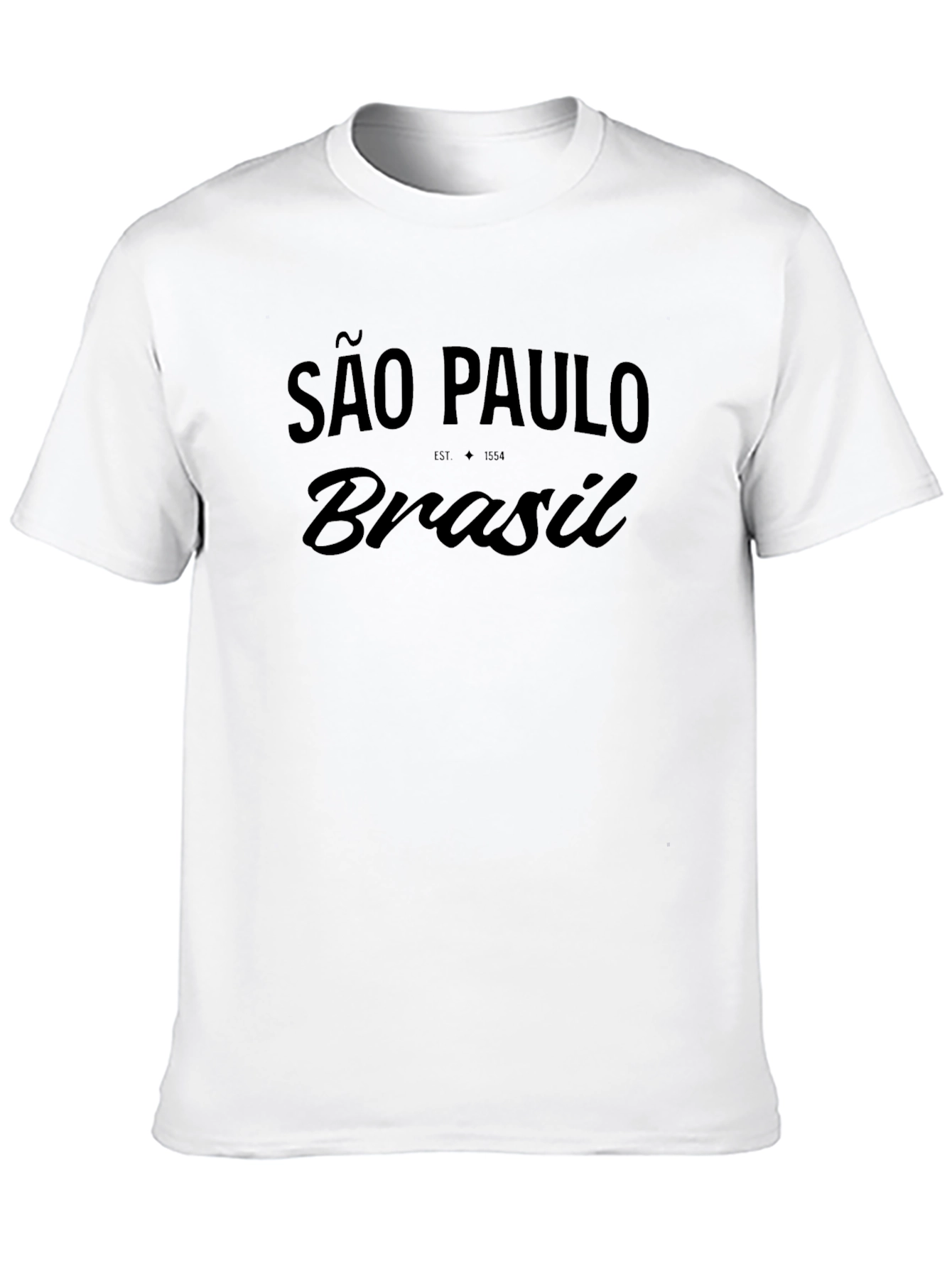 São Paulo Brazil Tee - Black Graphic T-Shirt