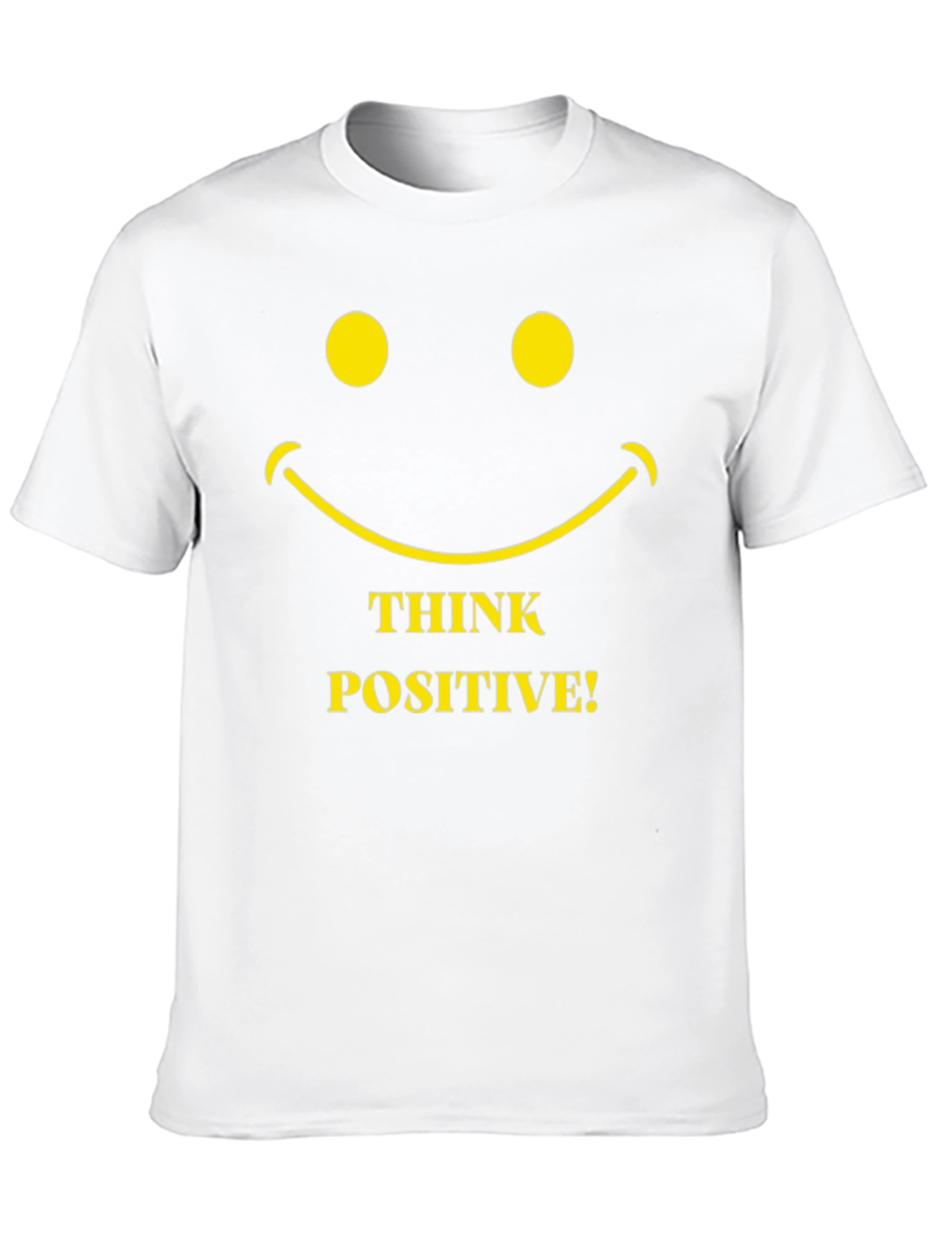 Think Positive Smiley Face Graphic T-Shirt