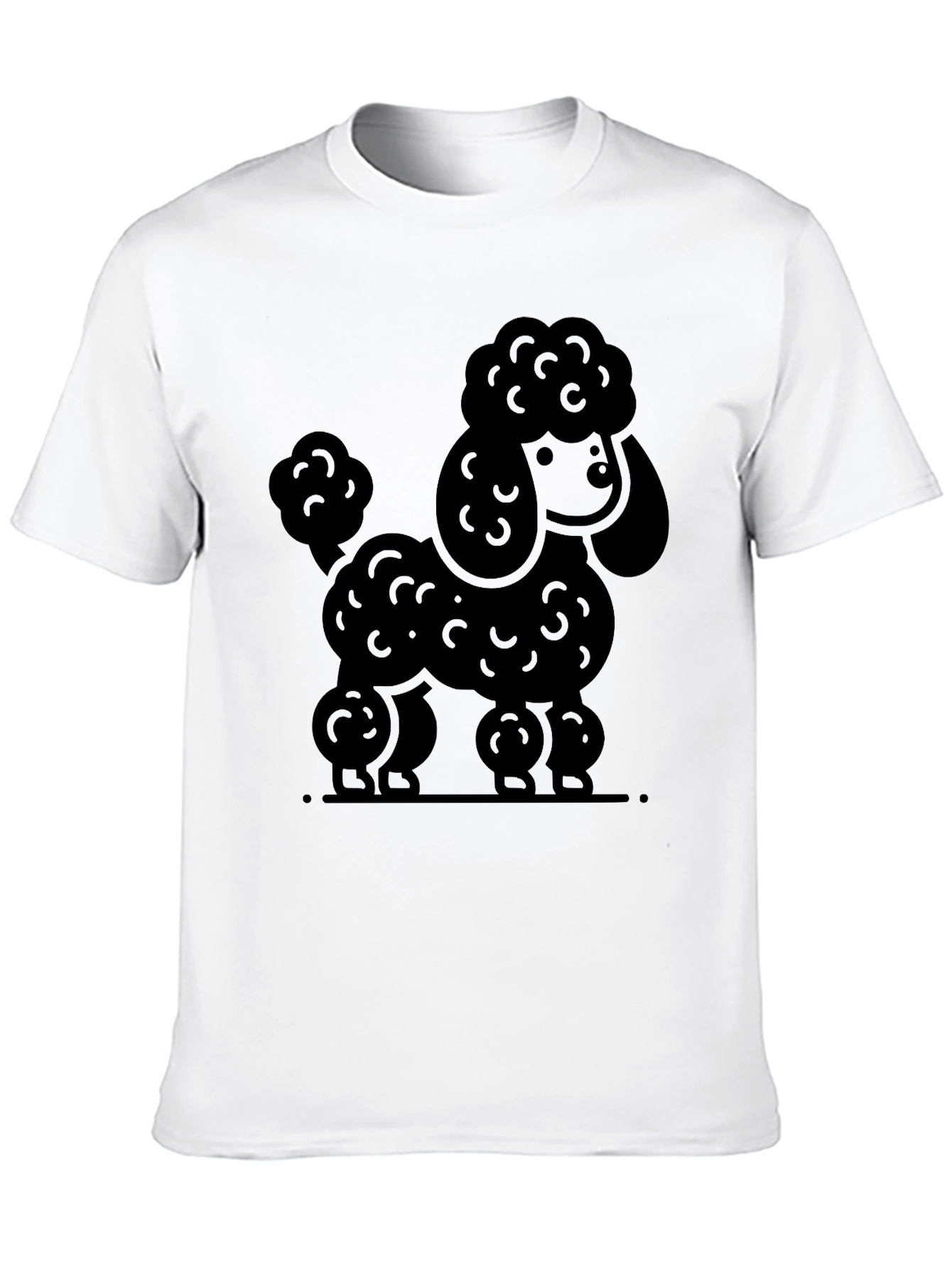 Poodle Graphic Tee - Black Unisex Shirt
