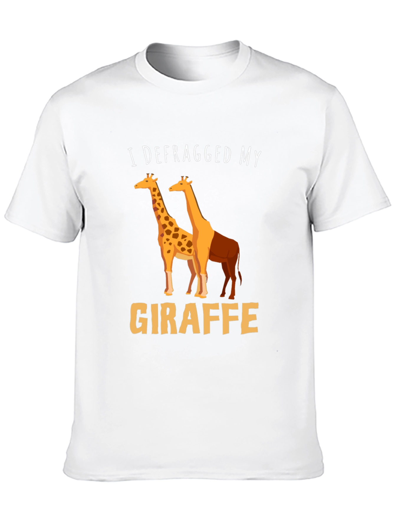 Defragged Giraffe T-Shirt: Funny Geeky Tee