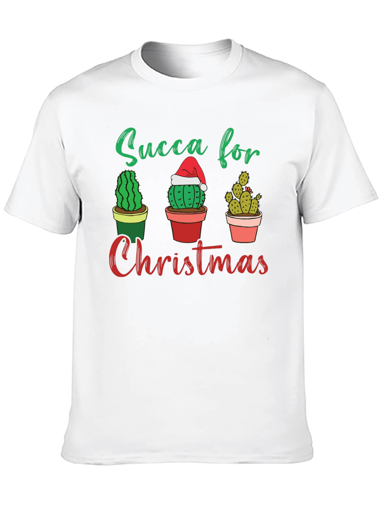 Succa For Christmas T-Shirt - Cactus Holiday Tee