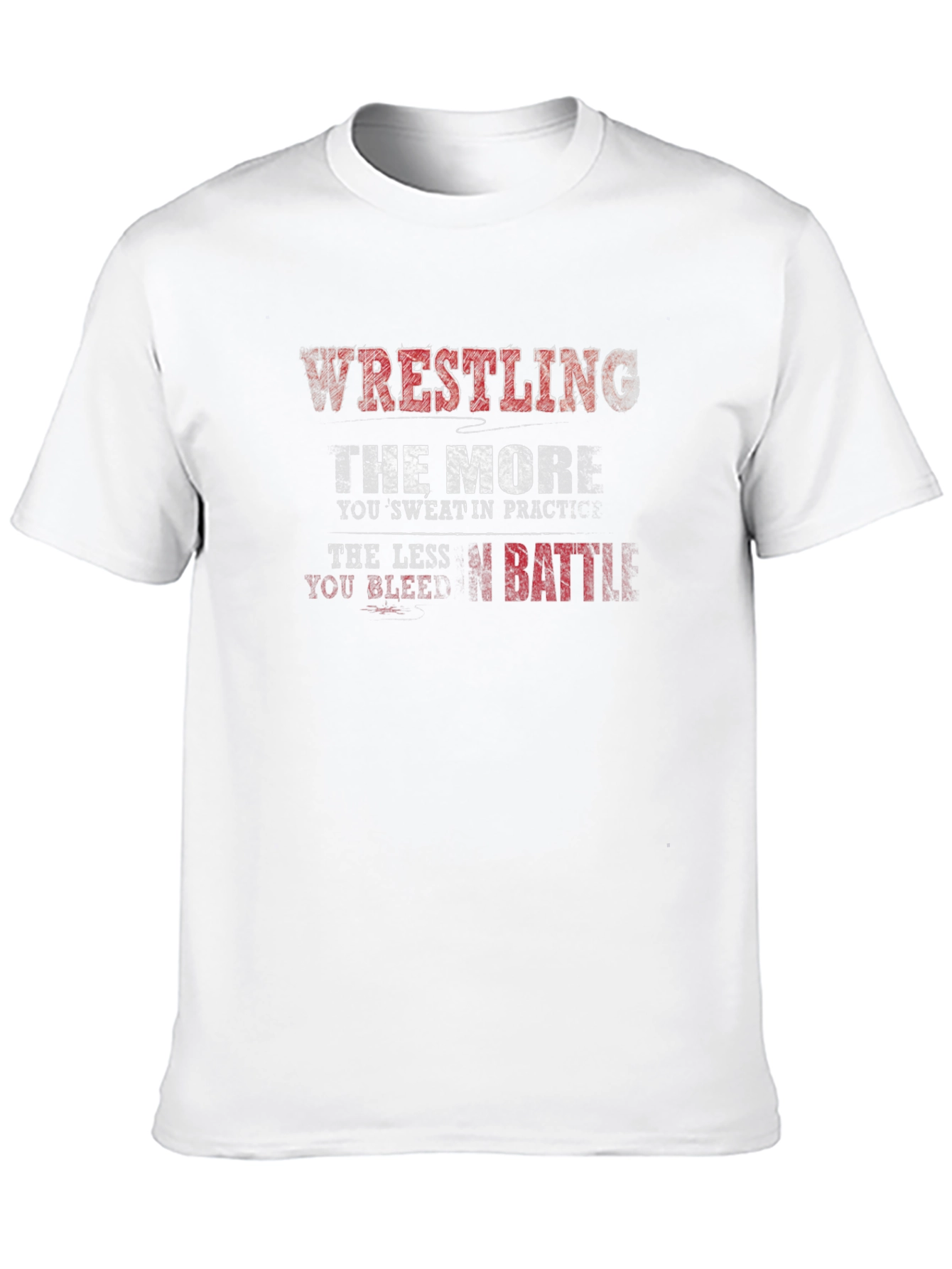 Wrestling Practice T-Shirt - Sweat More Bleed Less