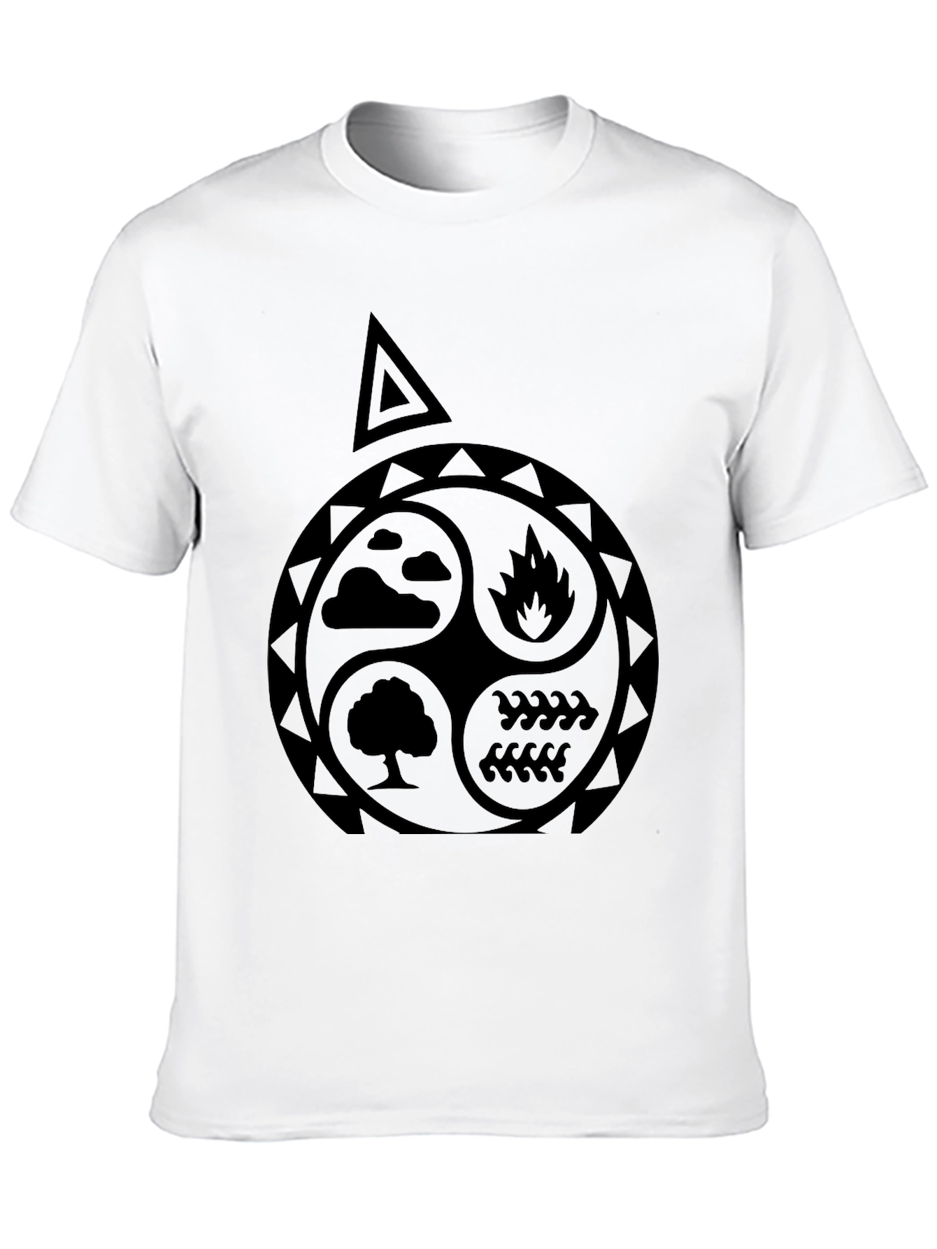 Elements T-Shirt: Earth Air Fire Water Symbol