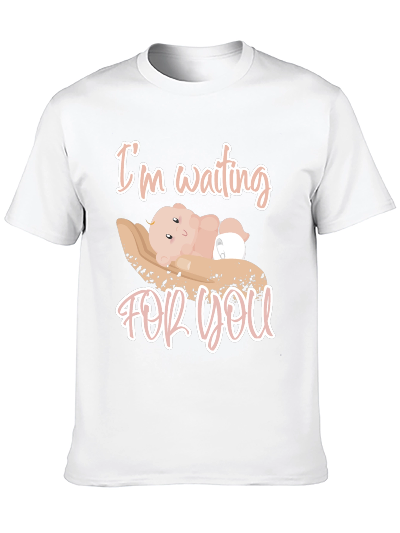 Cute Im Waiting For You Baby Graphic Tee