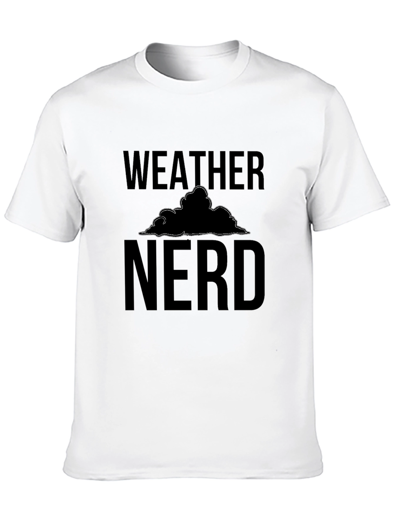 Weather Nerd Graphic Tee - Black Cotton T-Shirt