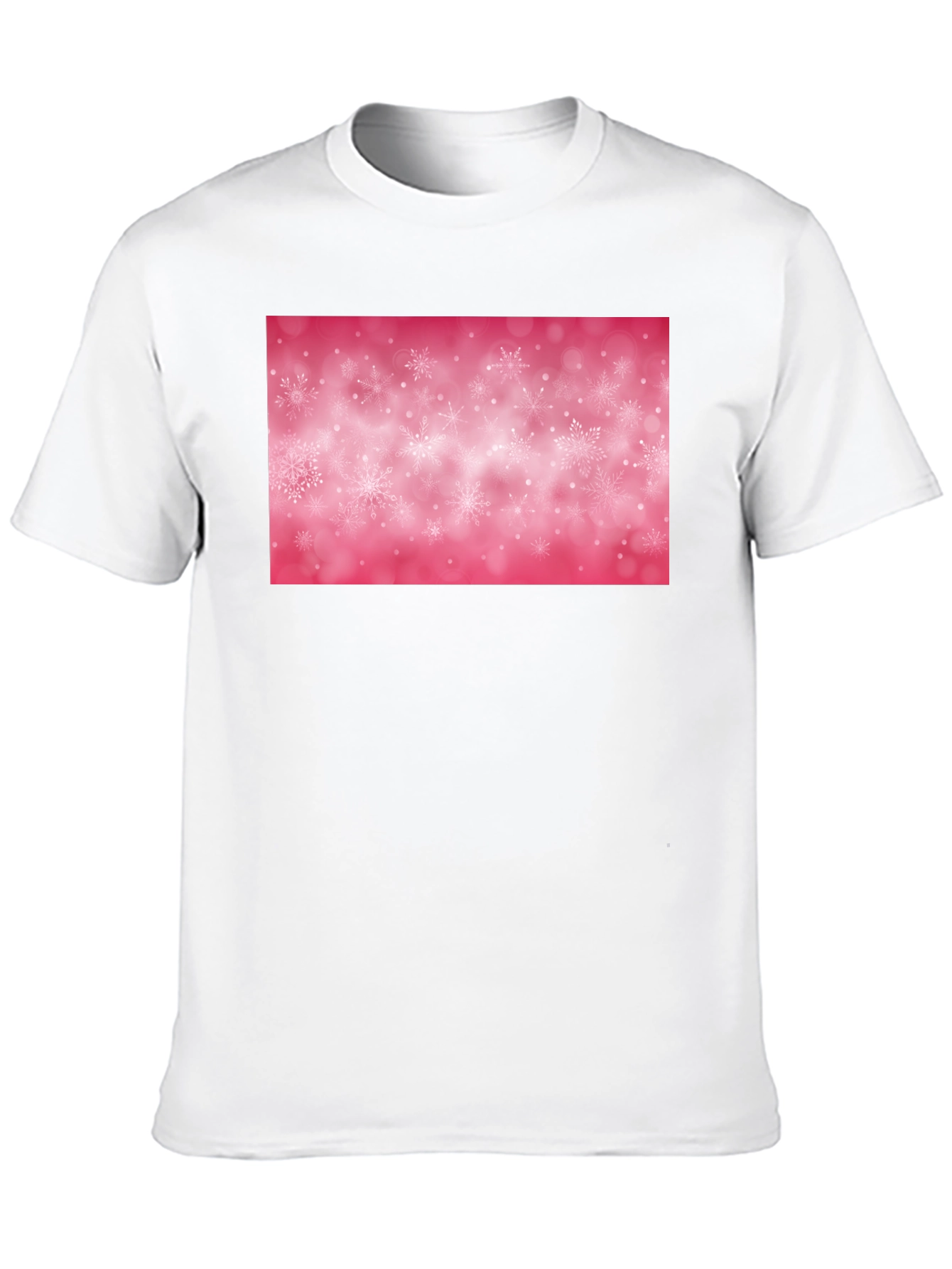 Snowflake Pattern Black T-Shirt