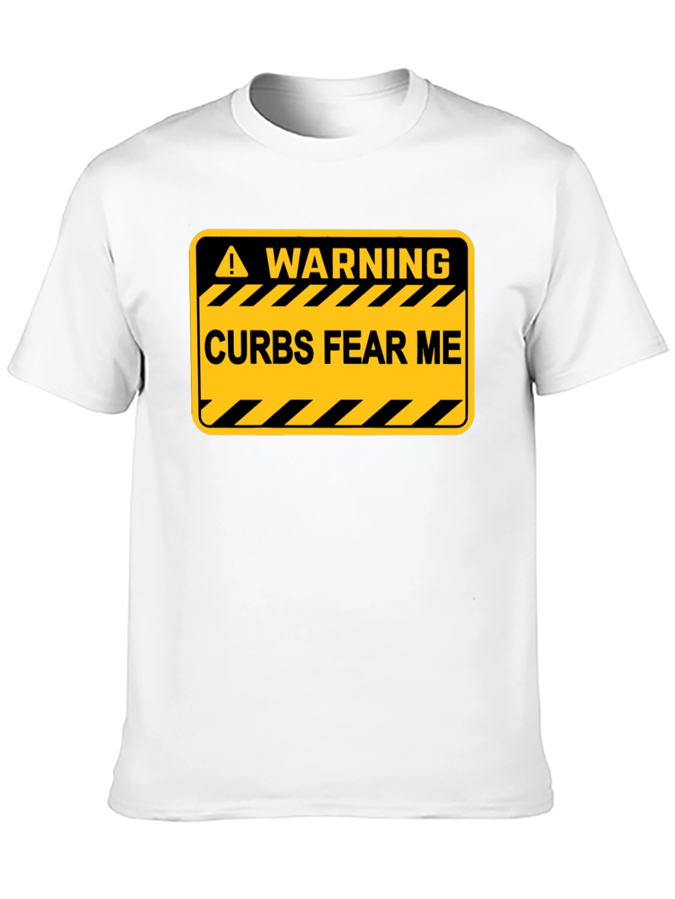 Warning: Curbs Fear Me Black T-Shirt