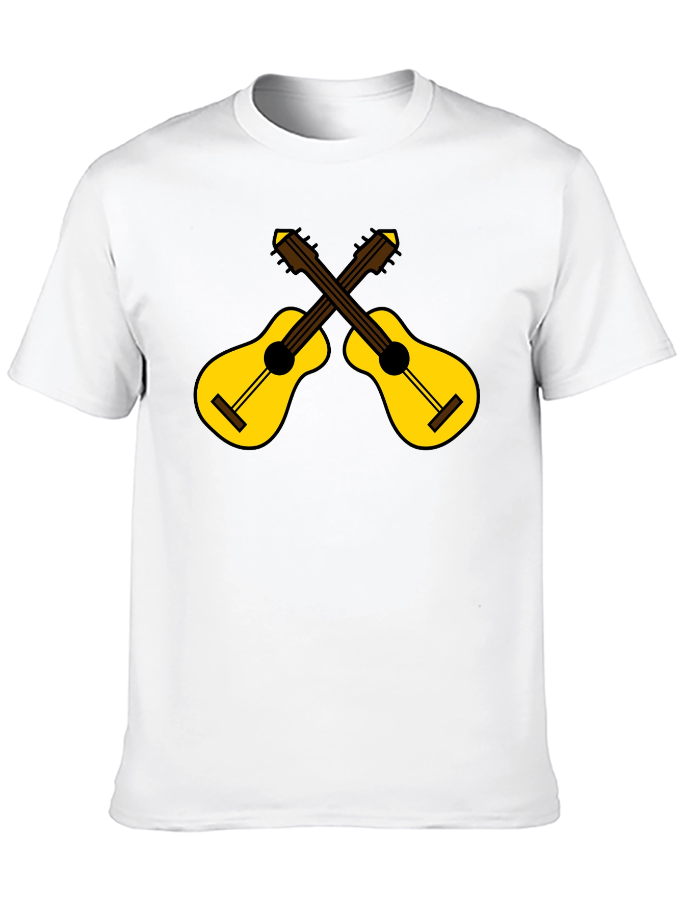 Crossed Guitars Graphic Tee - Black