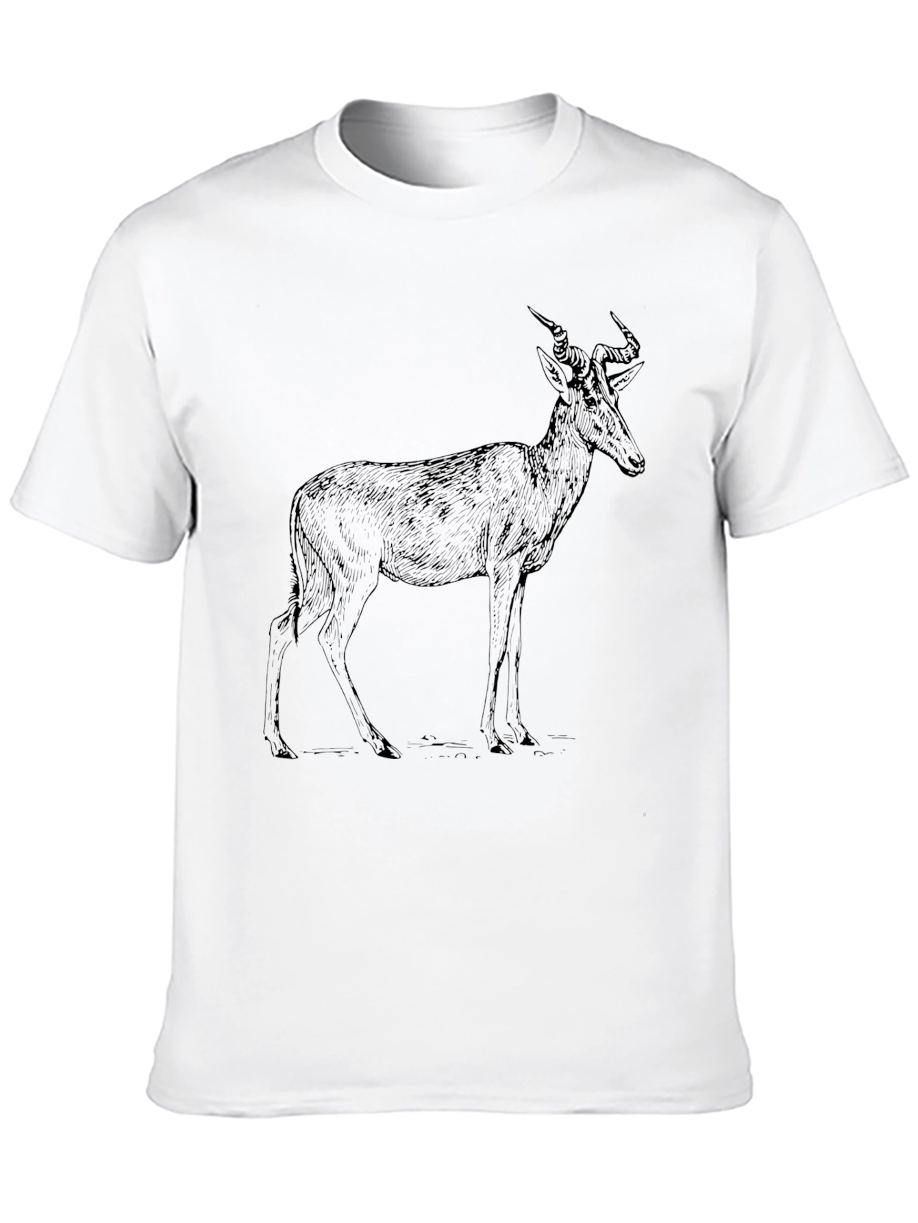 Antelope Graphic Print Black T-Shirt