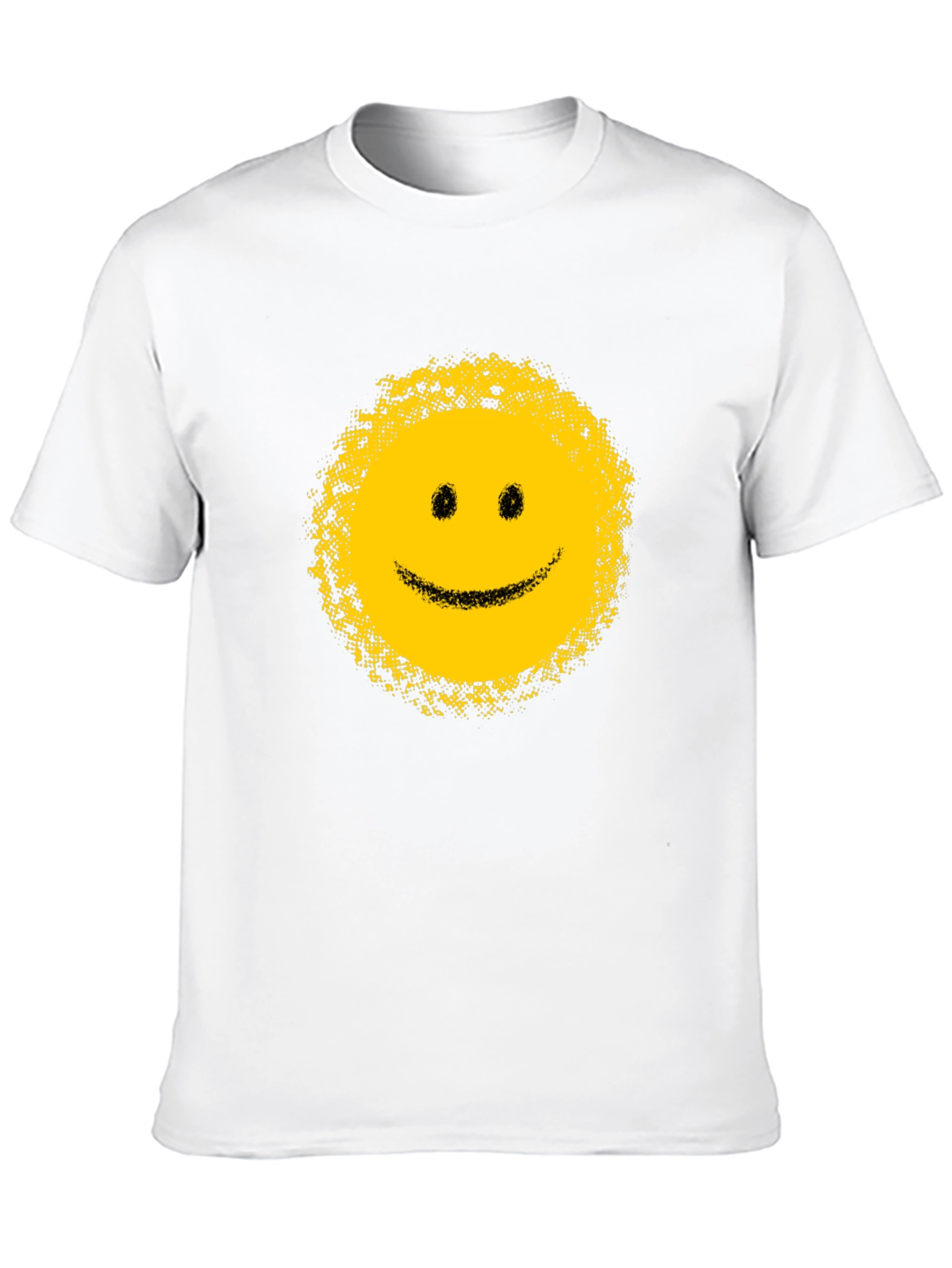 Distressed Smiley Face Black T-Shirt