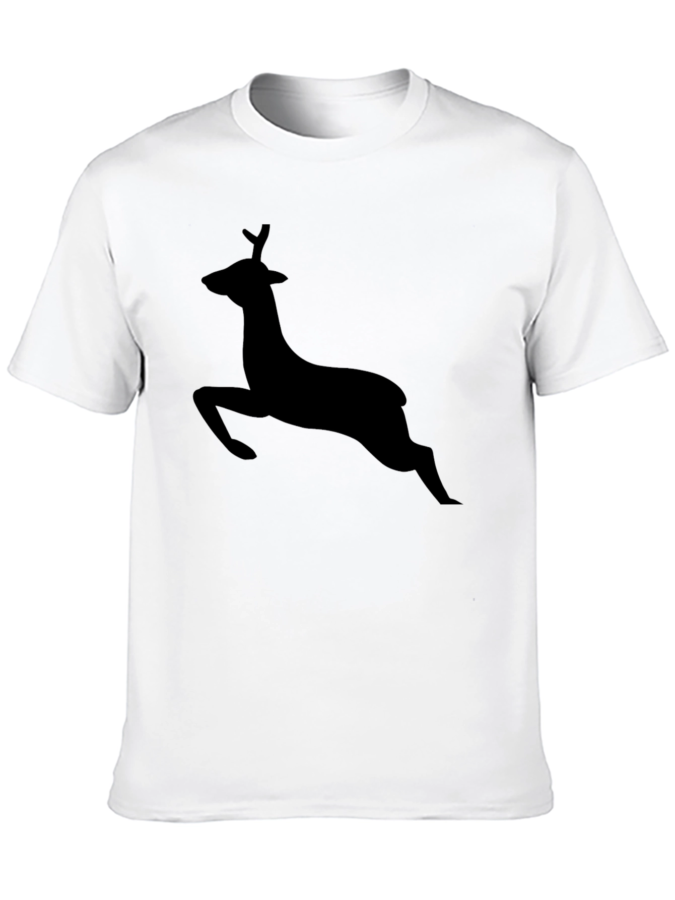 Black Deer Silhouette Graphic T-Shirt