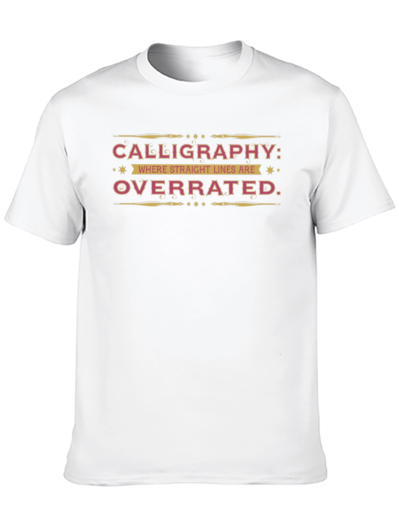 Calligraphy Overrated Lines Black Tee