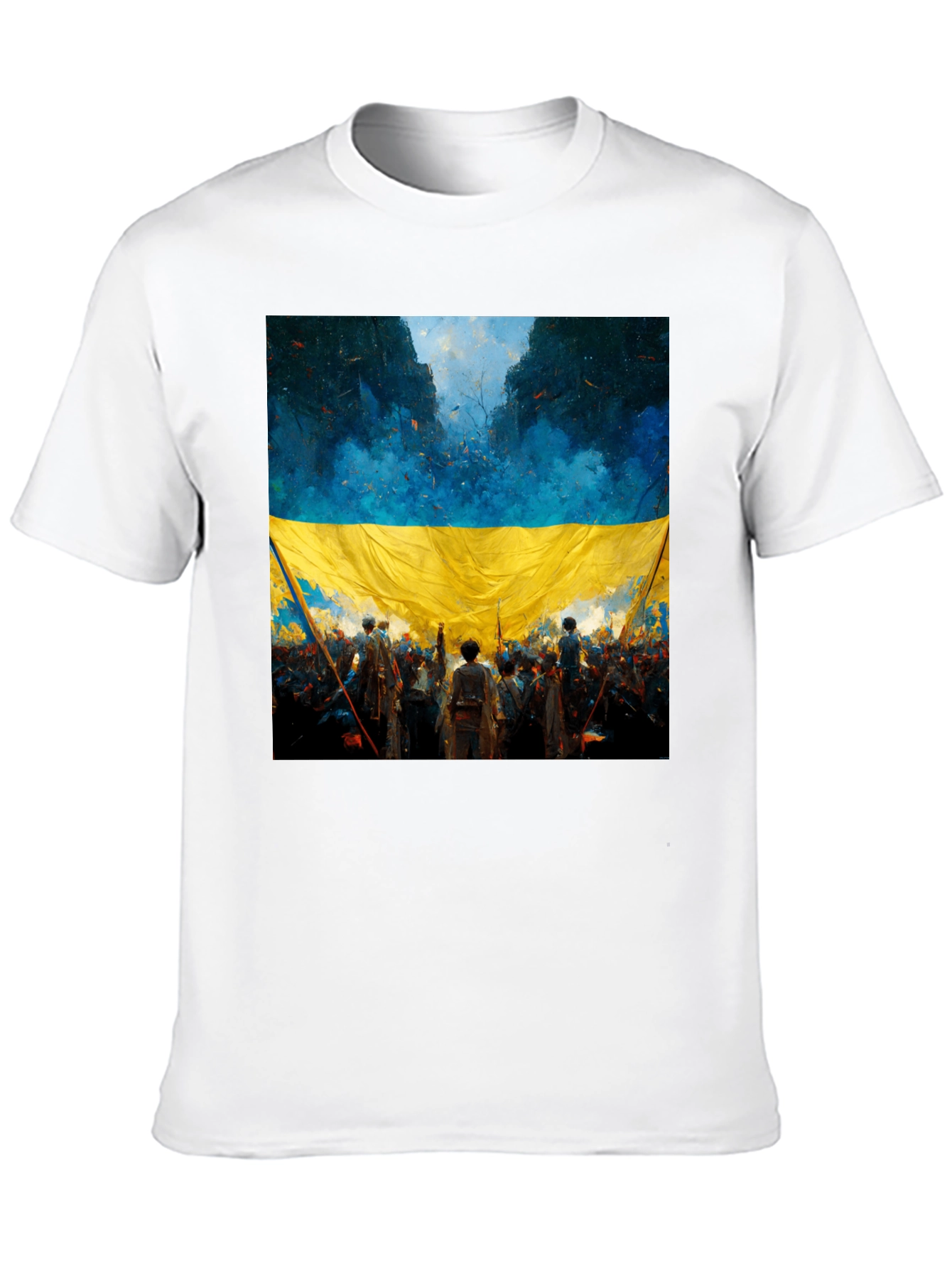 Ukraine Flag Art T-Shirt - Stand with Ukraine!