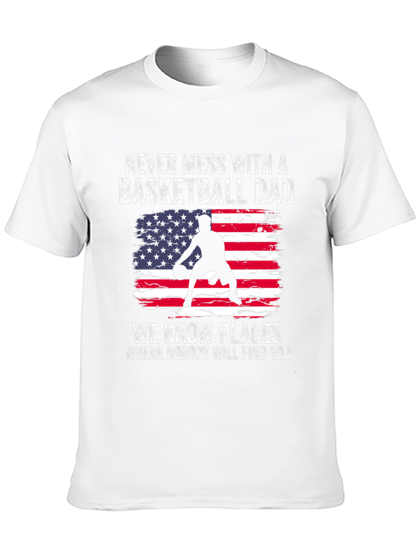 Basketball Dad T-Shirt - Patriotic USA Design