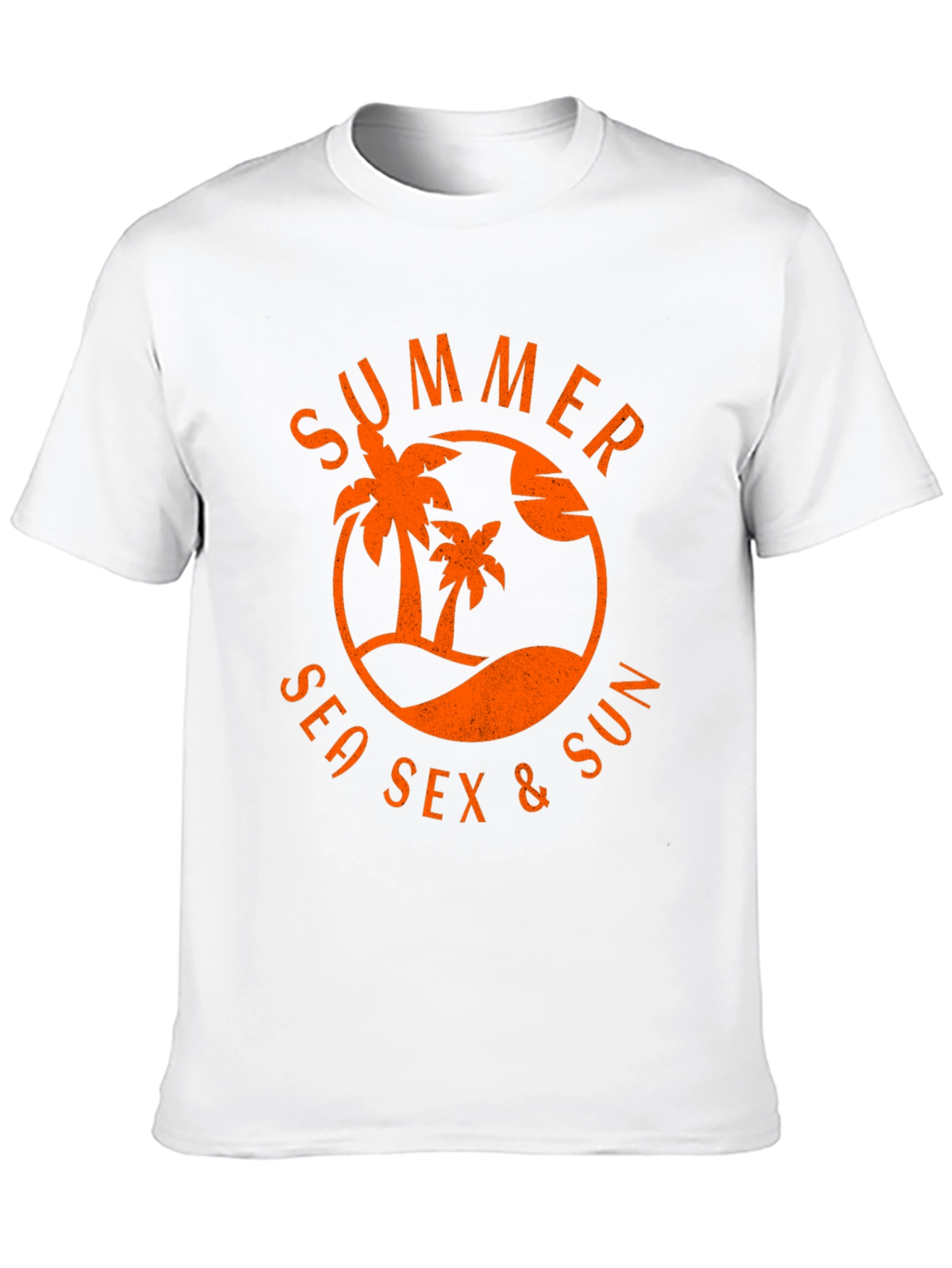 Summer Sea Sex & Sun Graphic T-Shirt - Black