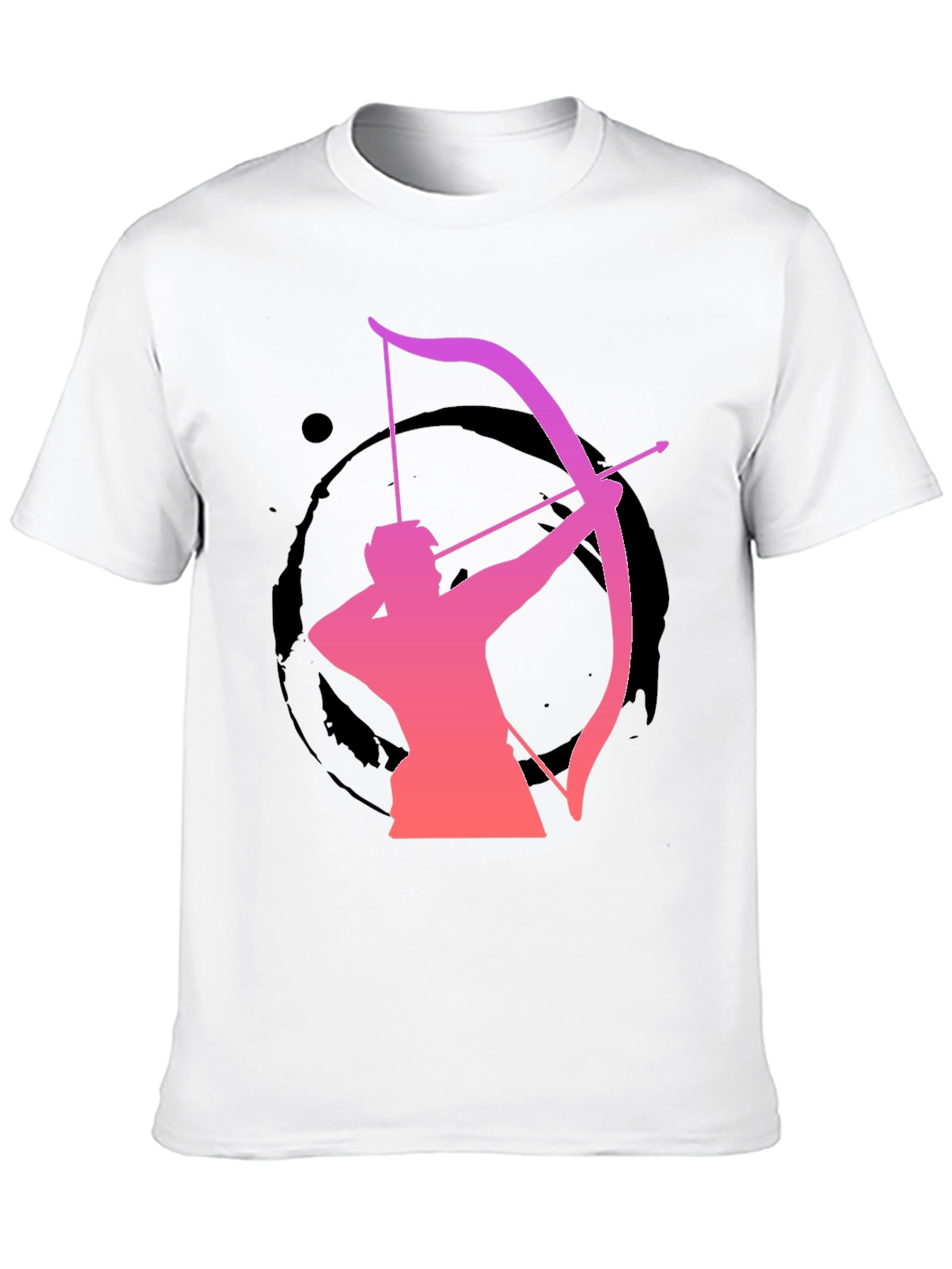 Archery Silhouette Graphic T-Shirt - Black