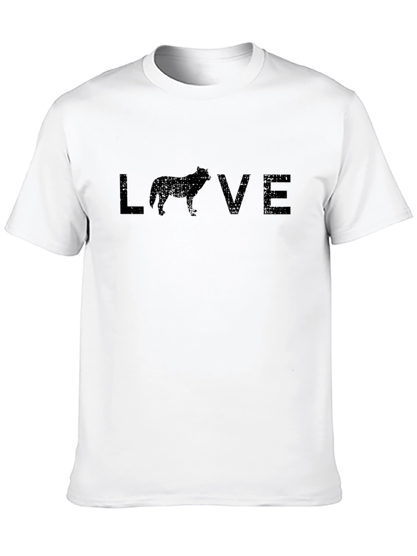 Wolf Love Graphic Tee - Mens Black T-Shirt