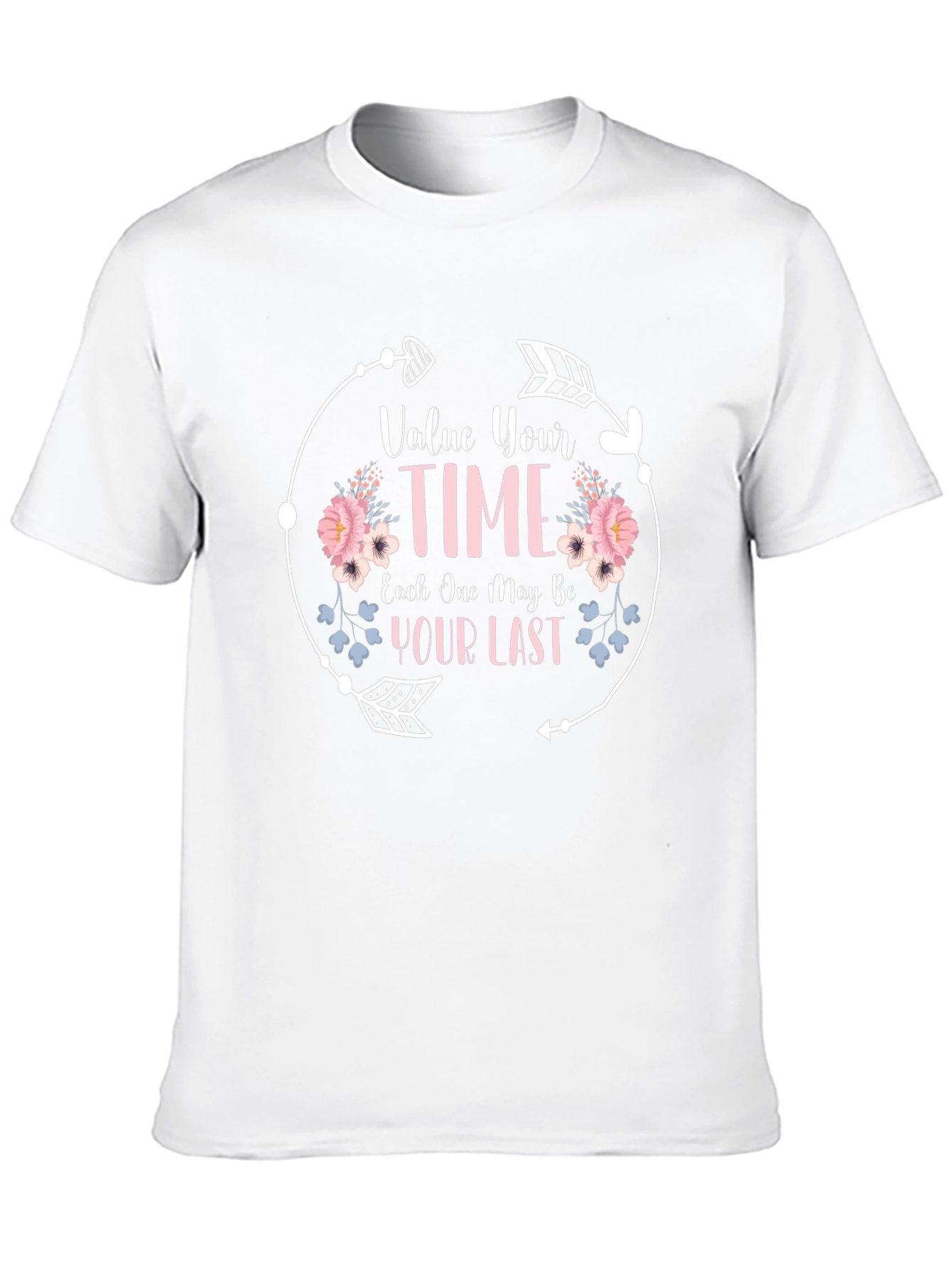 Value Your Time Floral Arrow T-Shirt