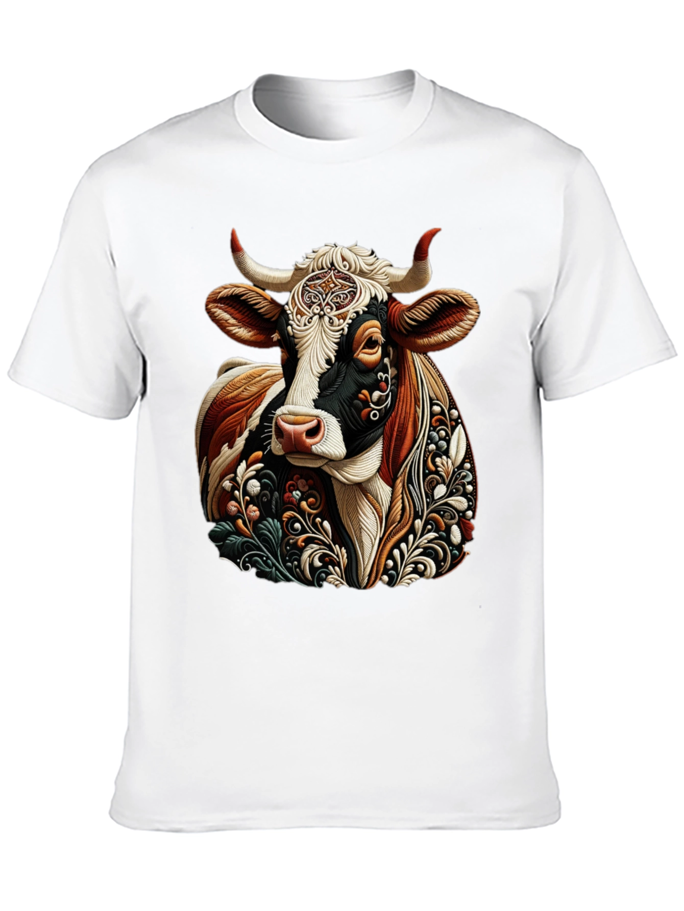 Cow Graphic Print Black T-Shirt