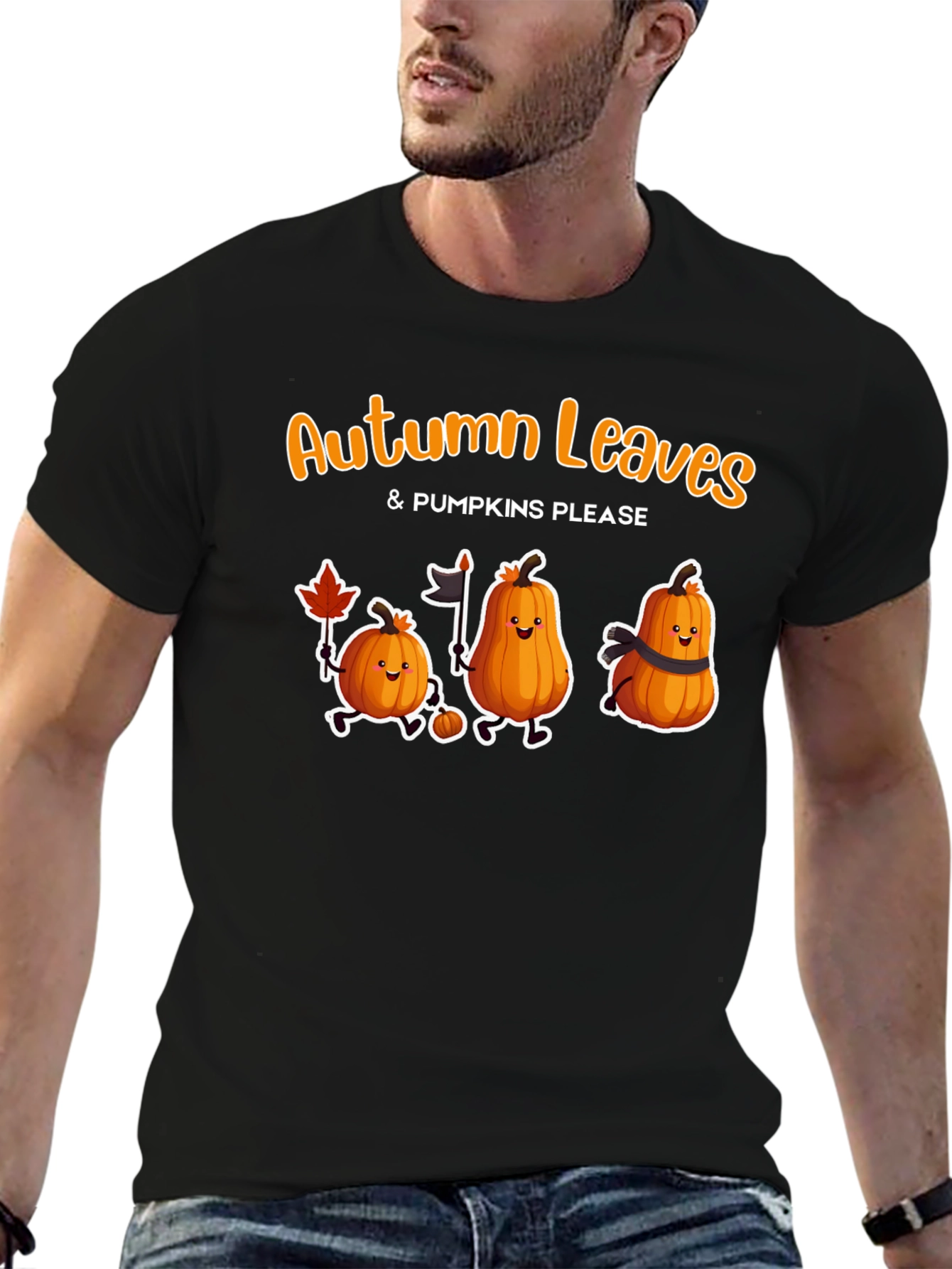 Autumn Leaves & Pumpkins T-Shirt