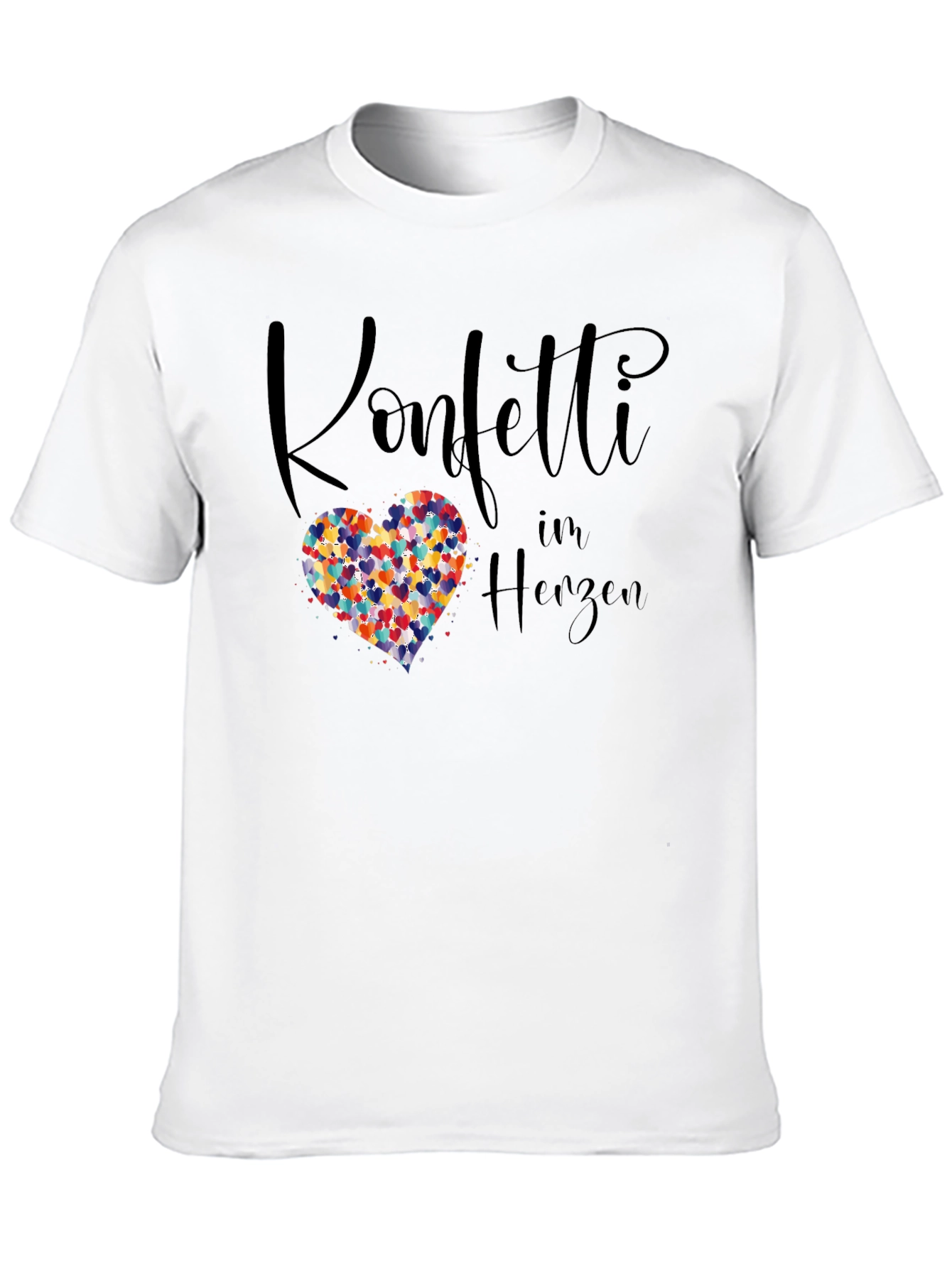 Confetti Heart Graphic Tee - Unisex Cotton T-Shirt