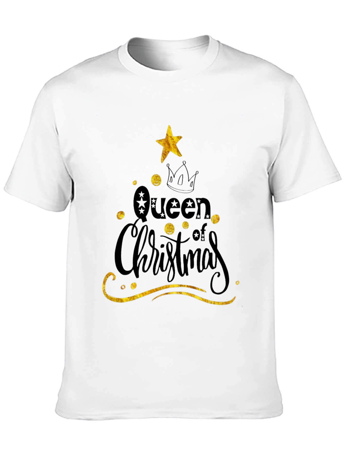 Queen of Christmas Black T-Shirt
