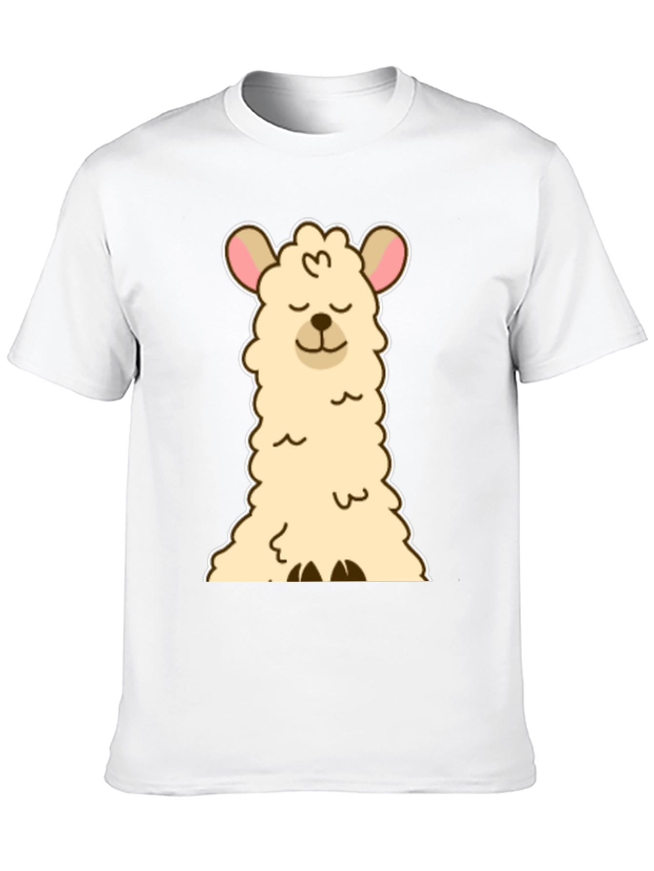 Cute Llama Graphic Tee - Black Unisex T-Shirt