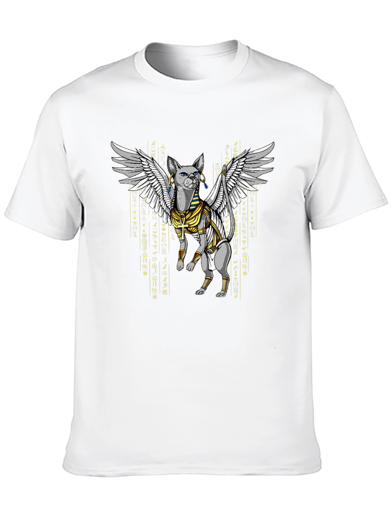 Egyptian Cat Wings T-Shirt - Unique Graphic Tee