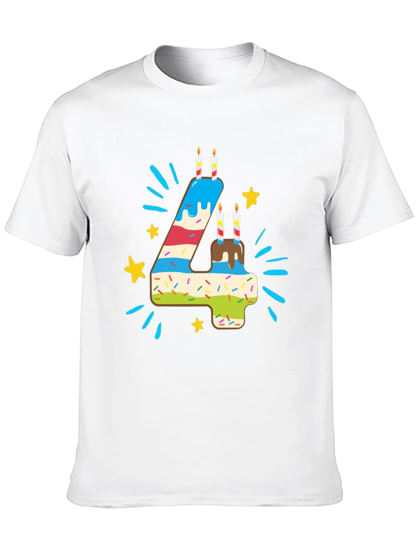 Birthday Number 4 T-Shirt - Fourth Birthday Tee