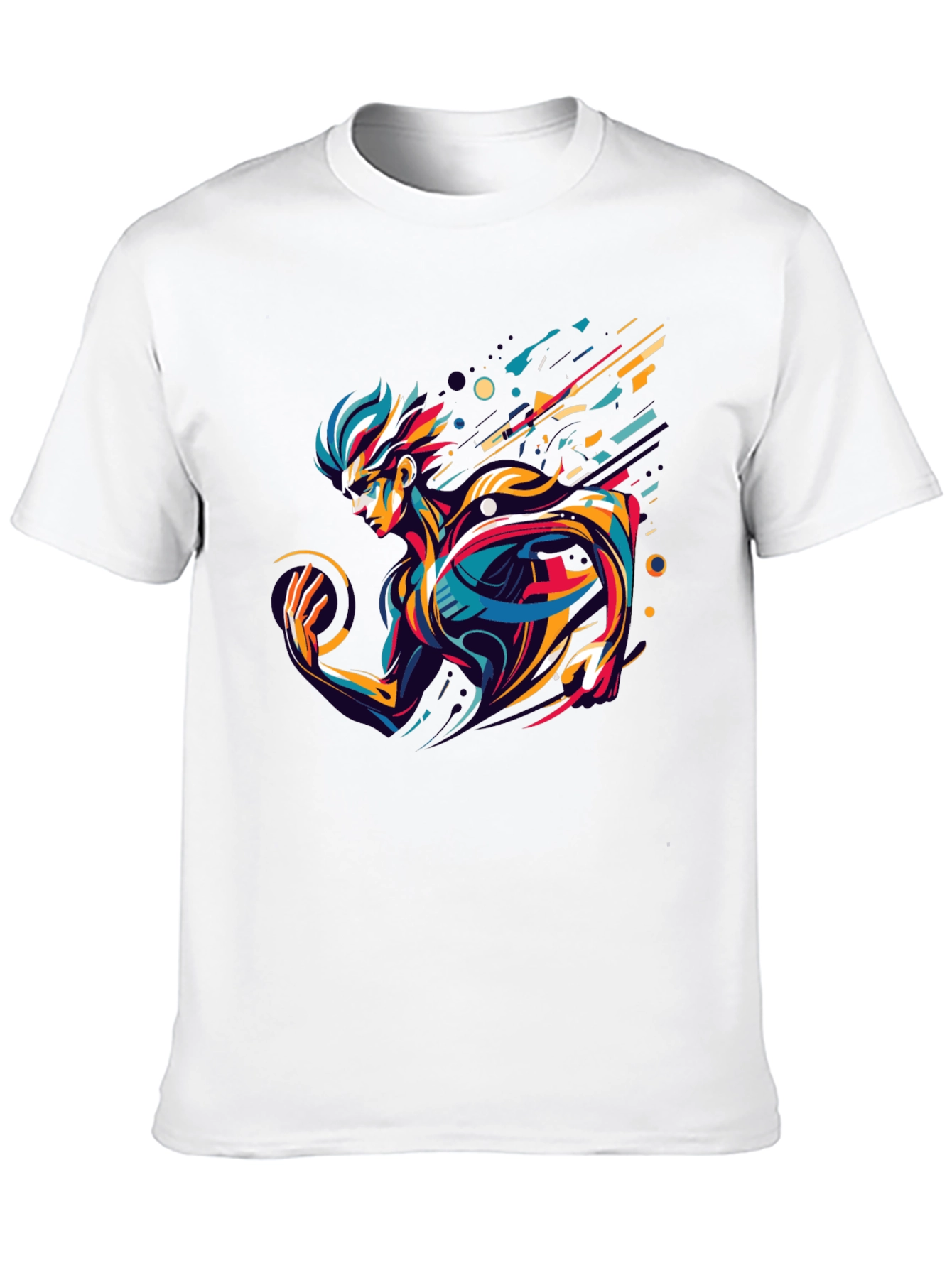 Abstract Athlete Graphic Tee - Bold Design